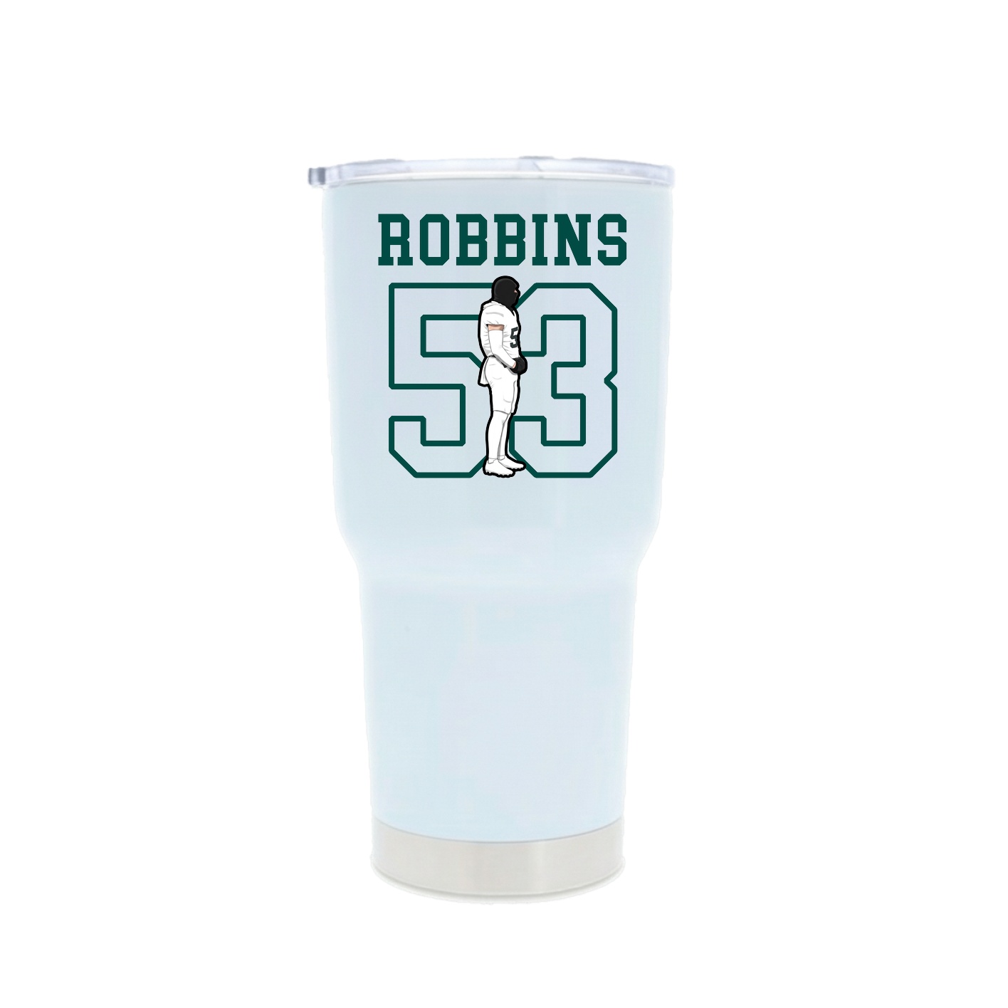 30oz Stainless Steel Tumbler — Shirsey in White