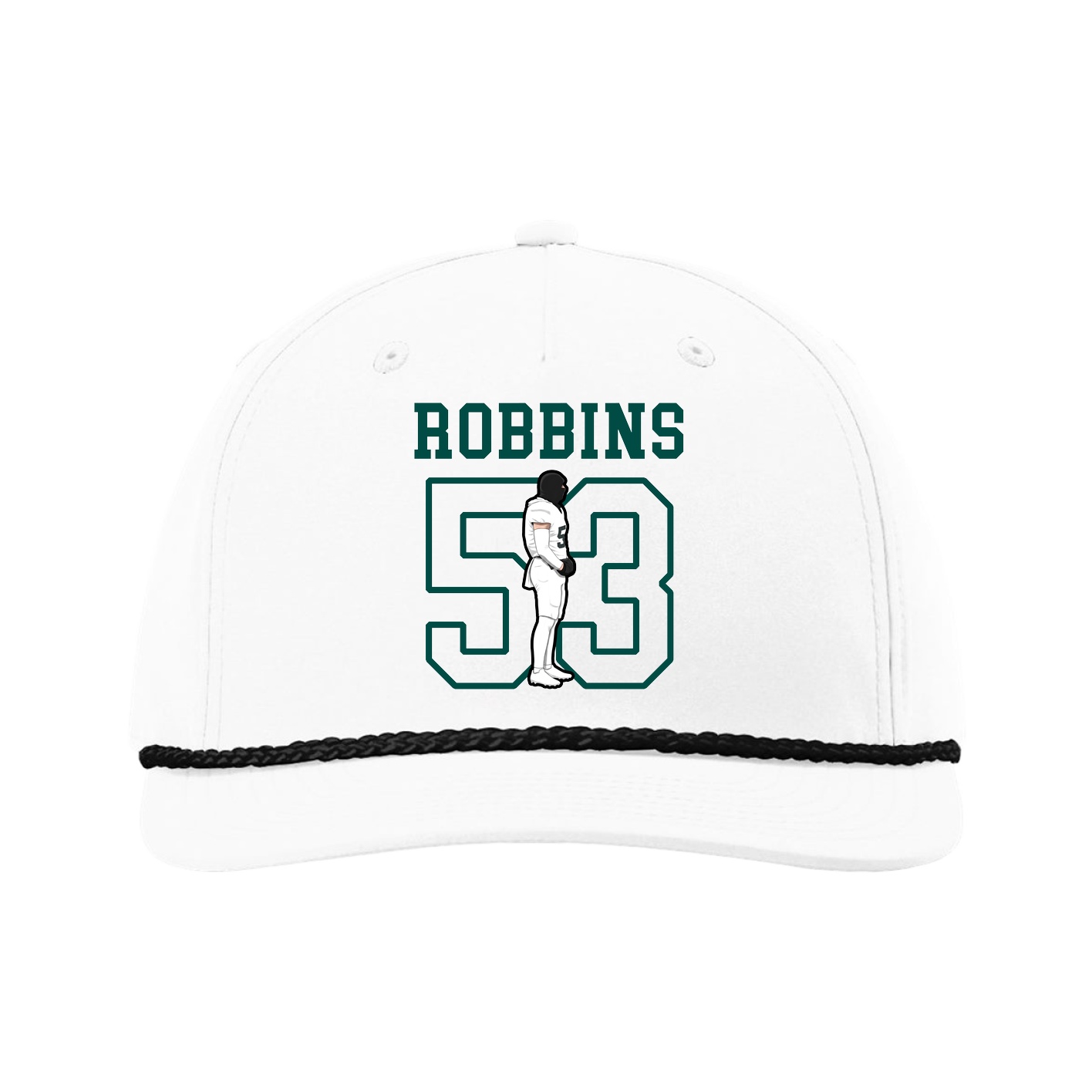 Five-Panel Classic Rope Cap — Shirsey in White