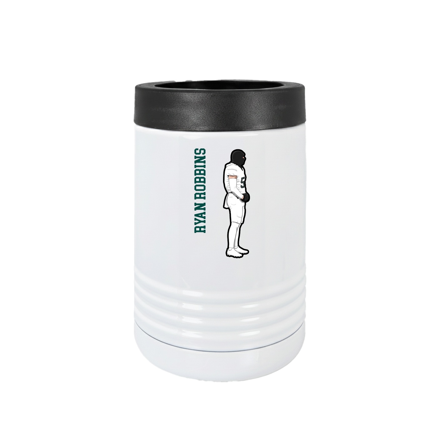 Beverage Holder — Name Vertical in White