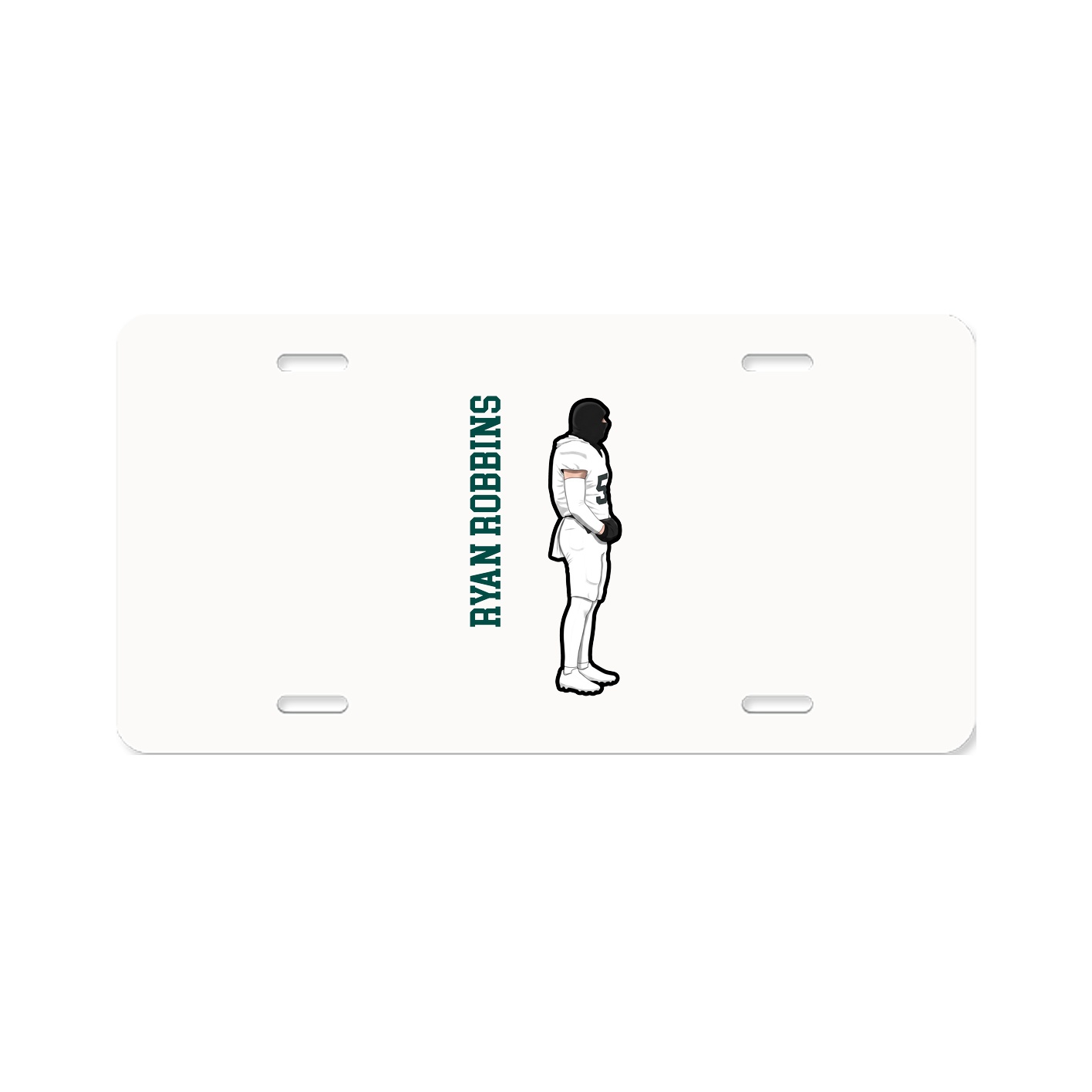 License Plate — Name Vertical in Classic