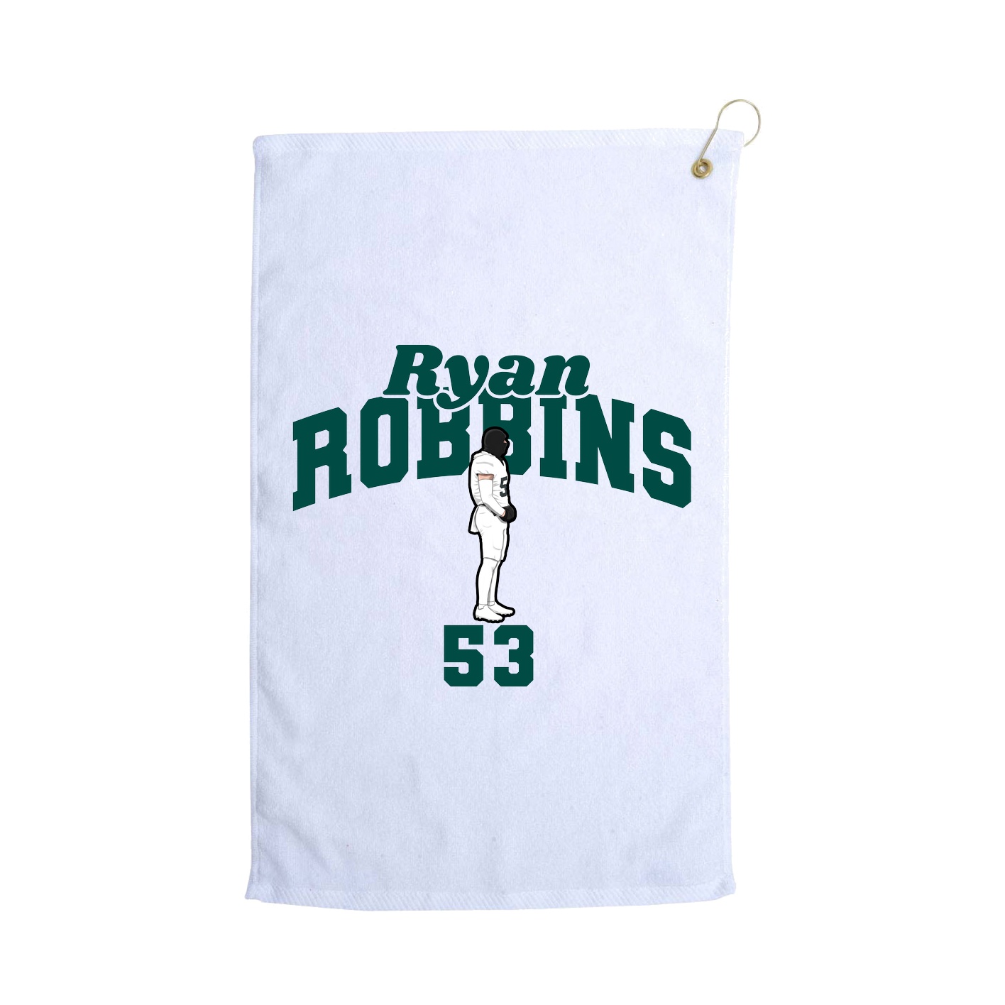 Golf Towel — Signature Arch in White