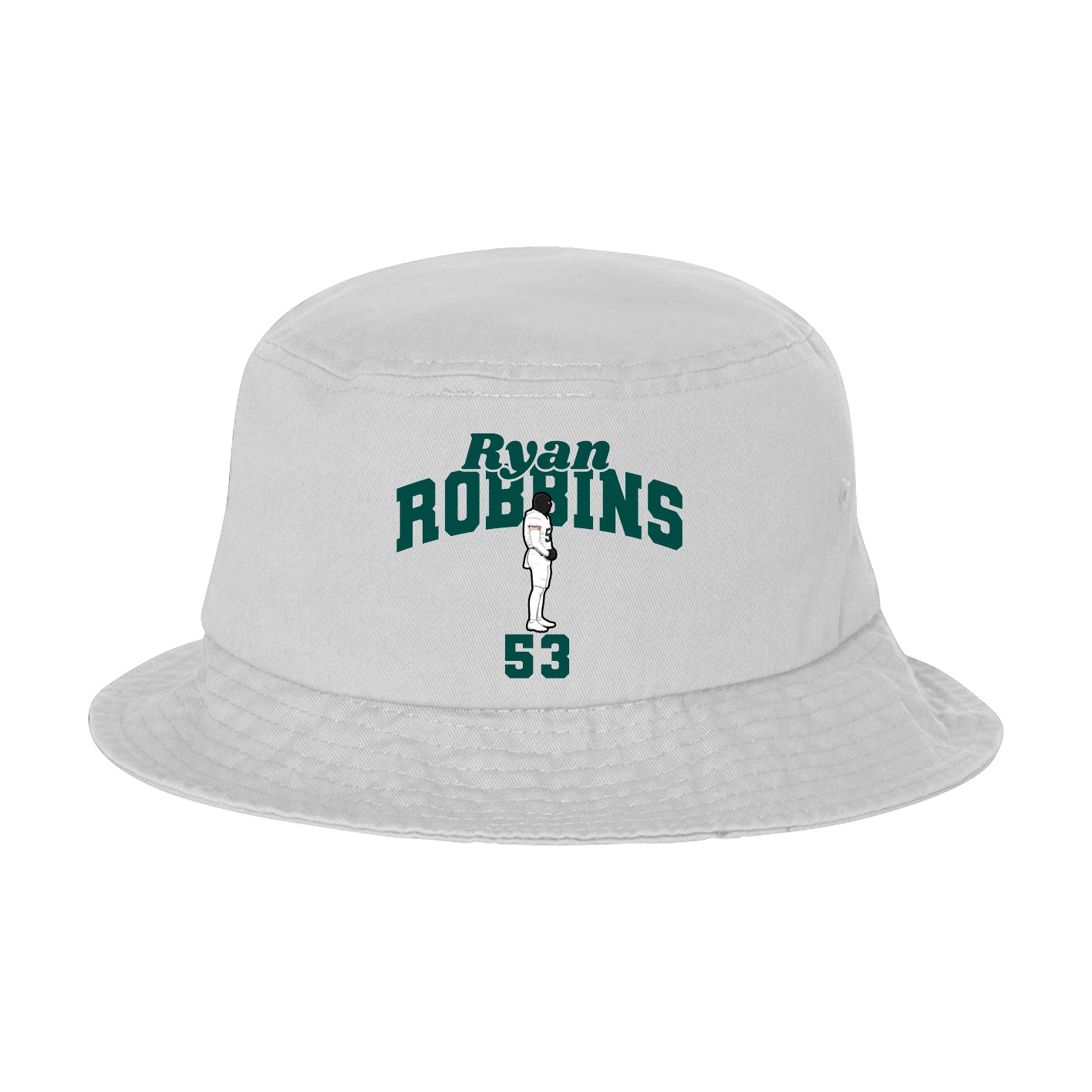 Bucket Cap — Signature Arch in White