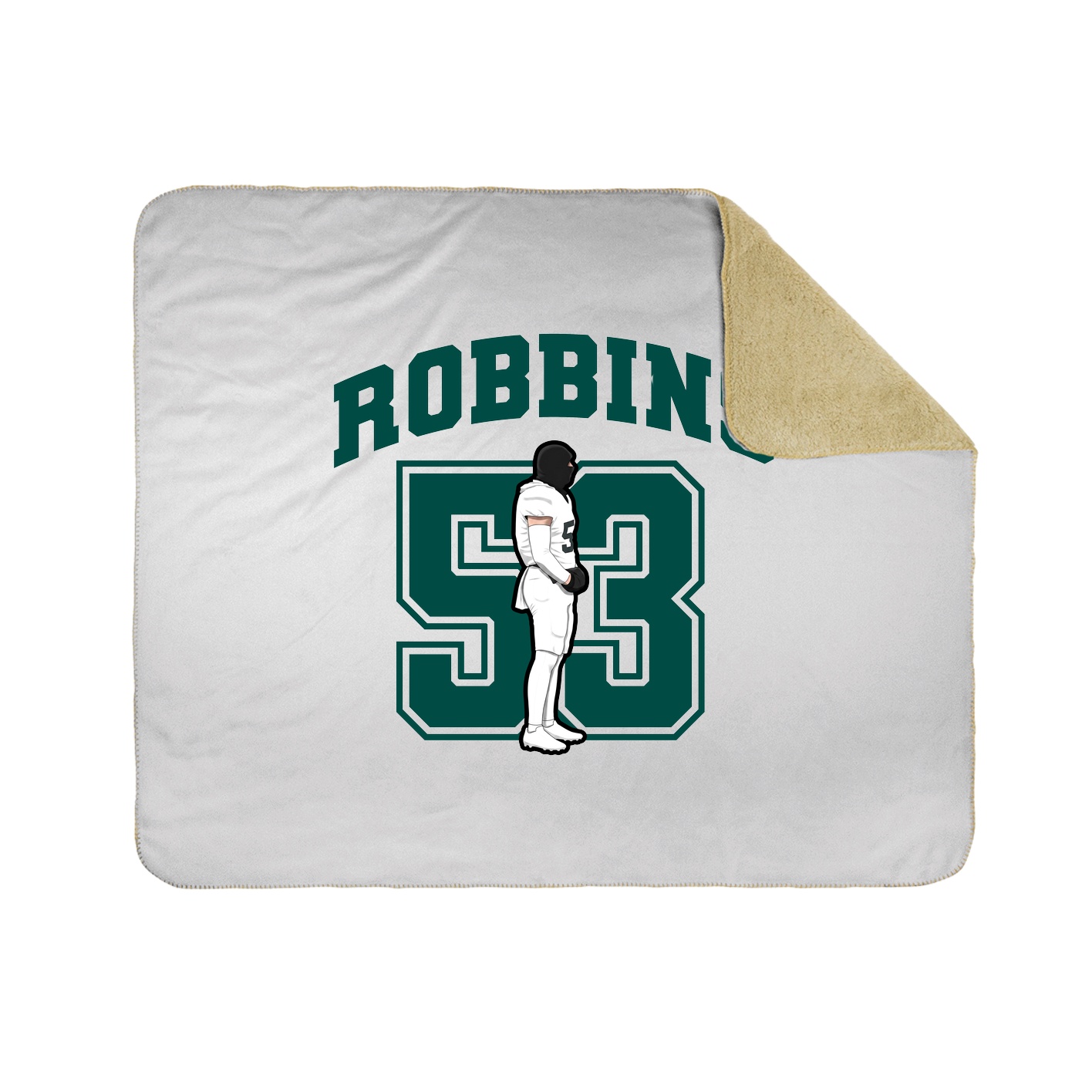 Throw Blanket — Number in White
