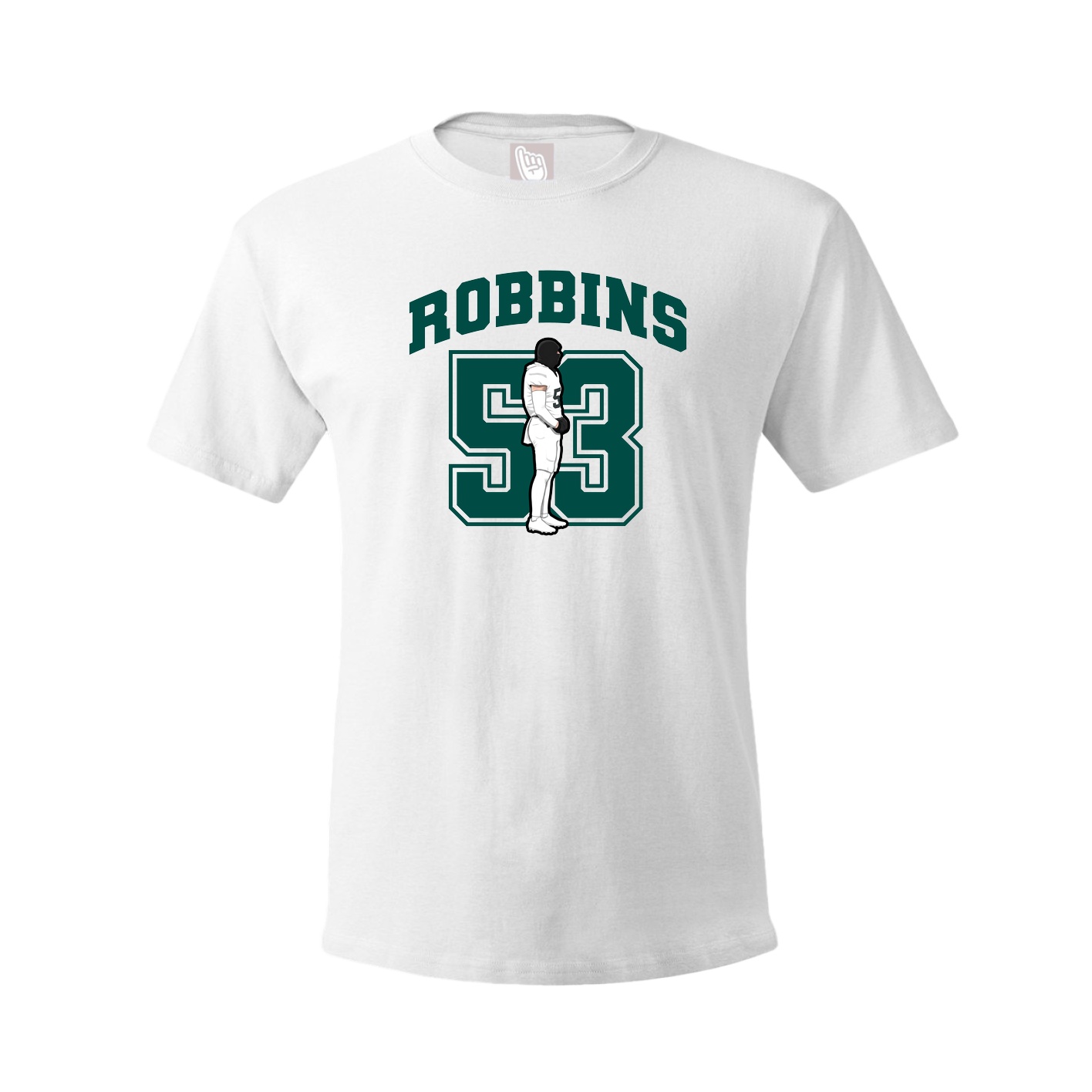 Youth Tee — Number in White
