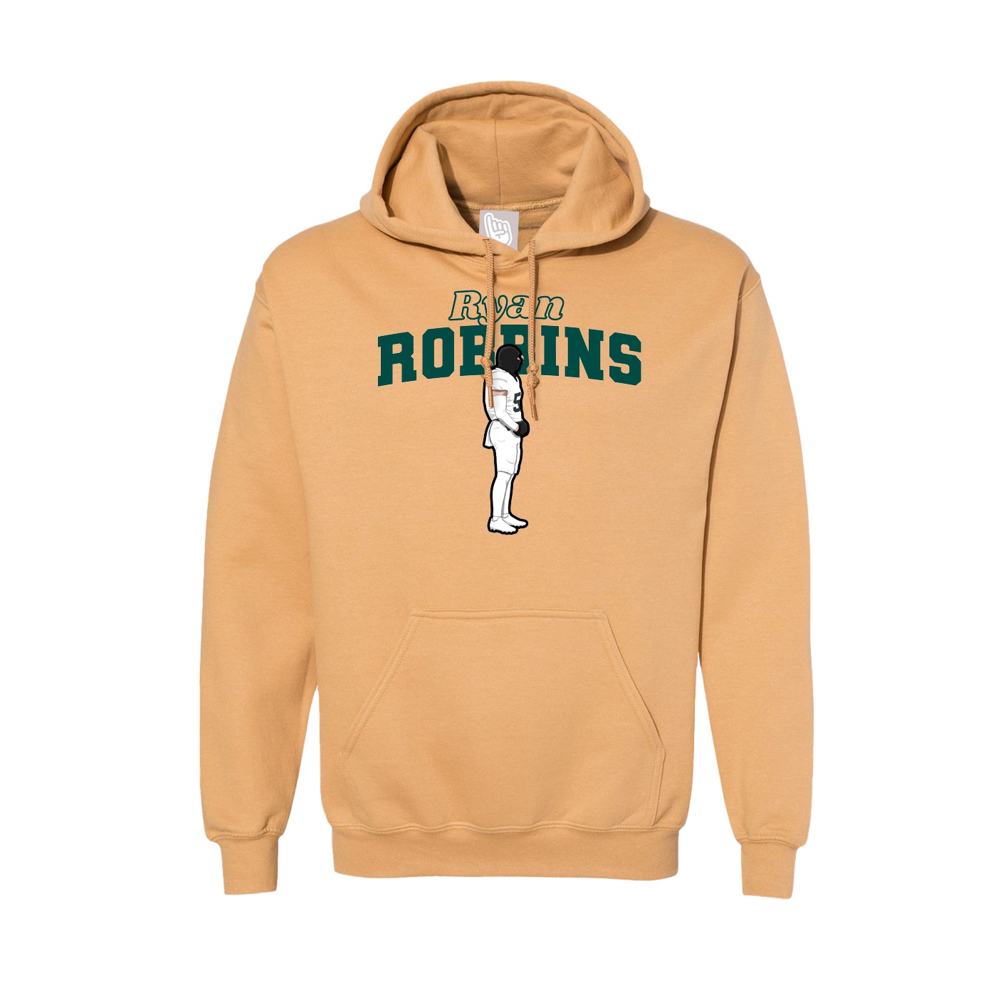 Hoodie — Name Arch in Vegas Gold