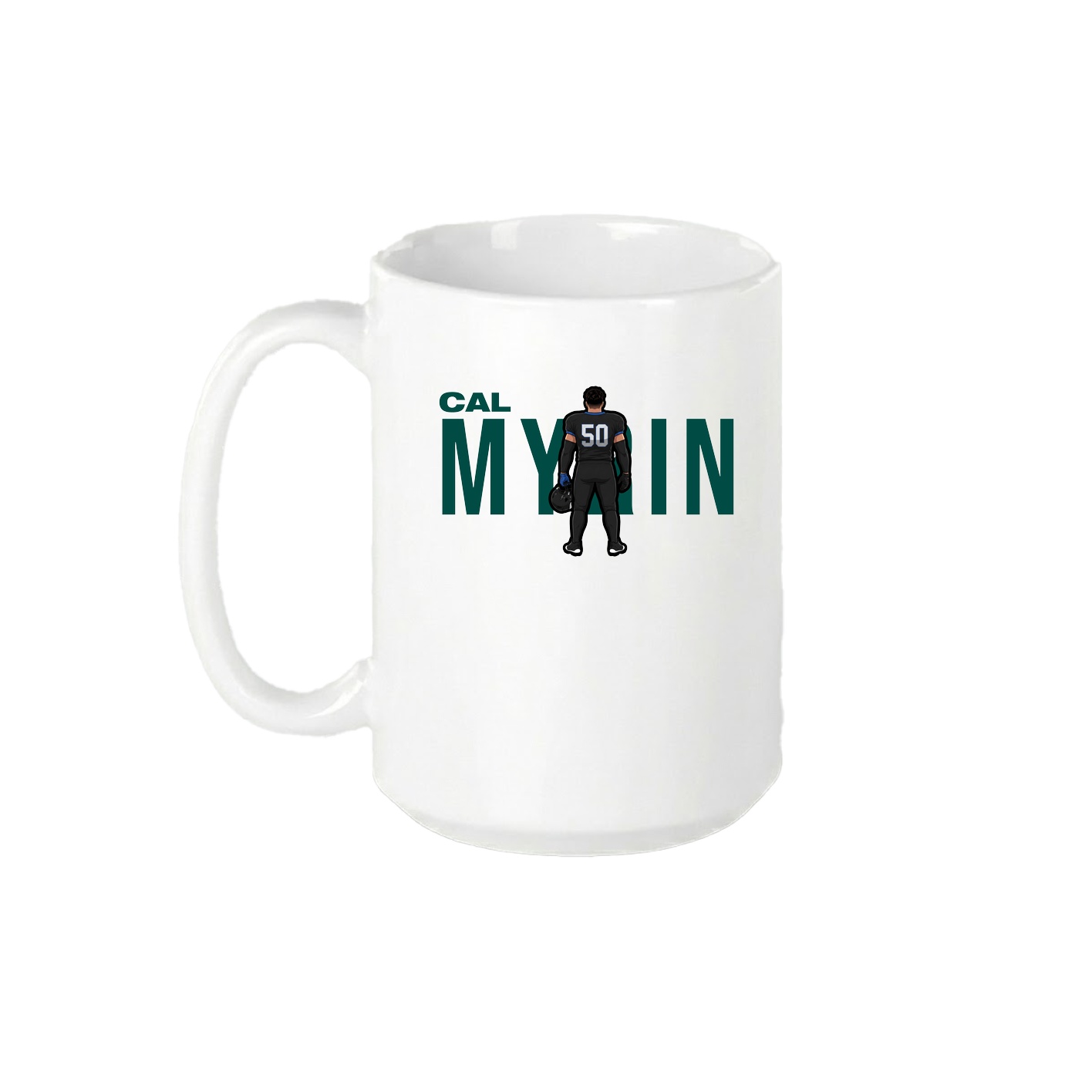 15oz Coffee Mug — Player Name in White
