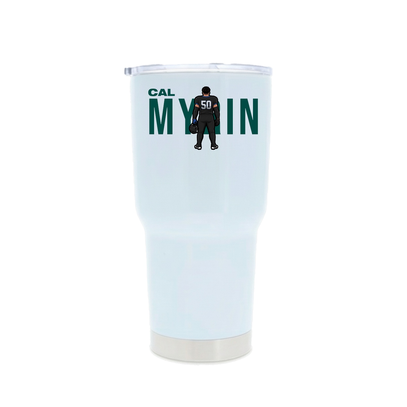 30oz Stainless Steel Tumbler — Player Name in White