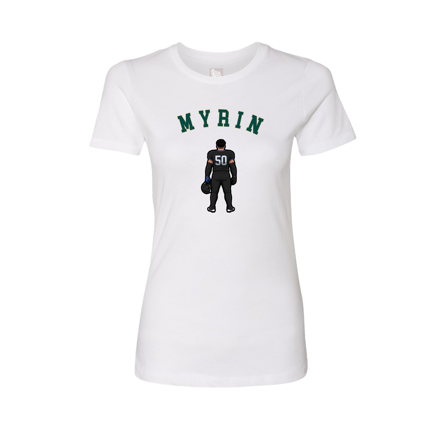 Fitted Women's Tee — Shirsey Arch in White