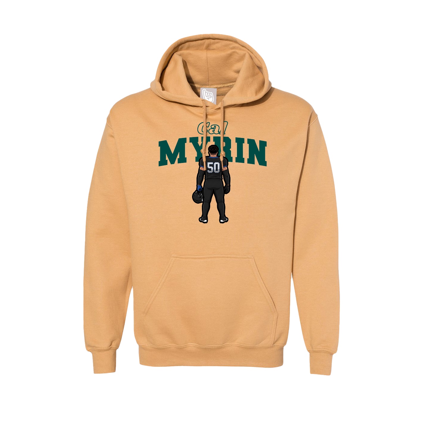 Hoodie — Name Arch in Vegas Gold
