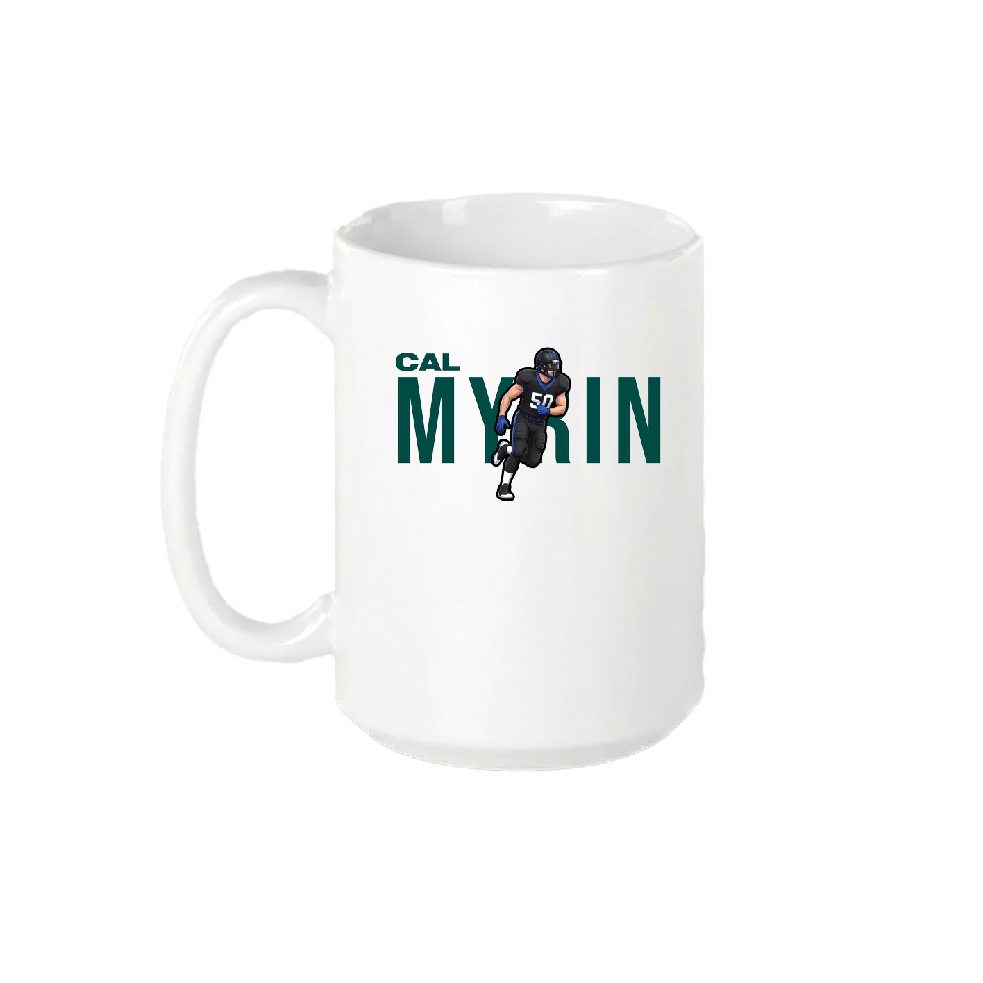 15oz Coffee Mug — Player Name in White