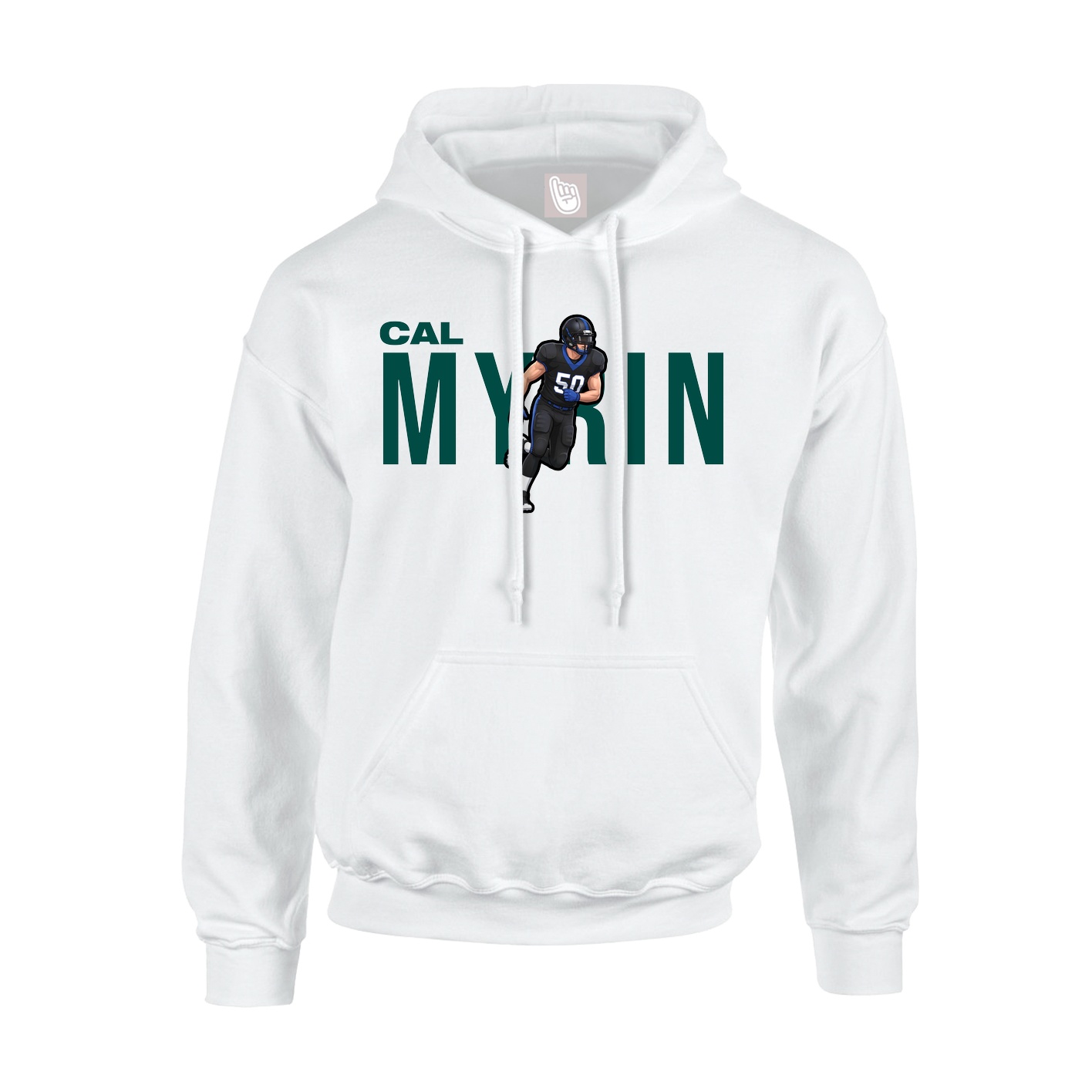 Youth Hoodie — Player Name in White