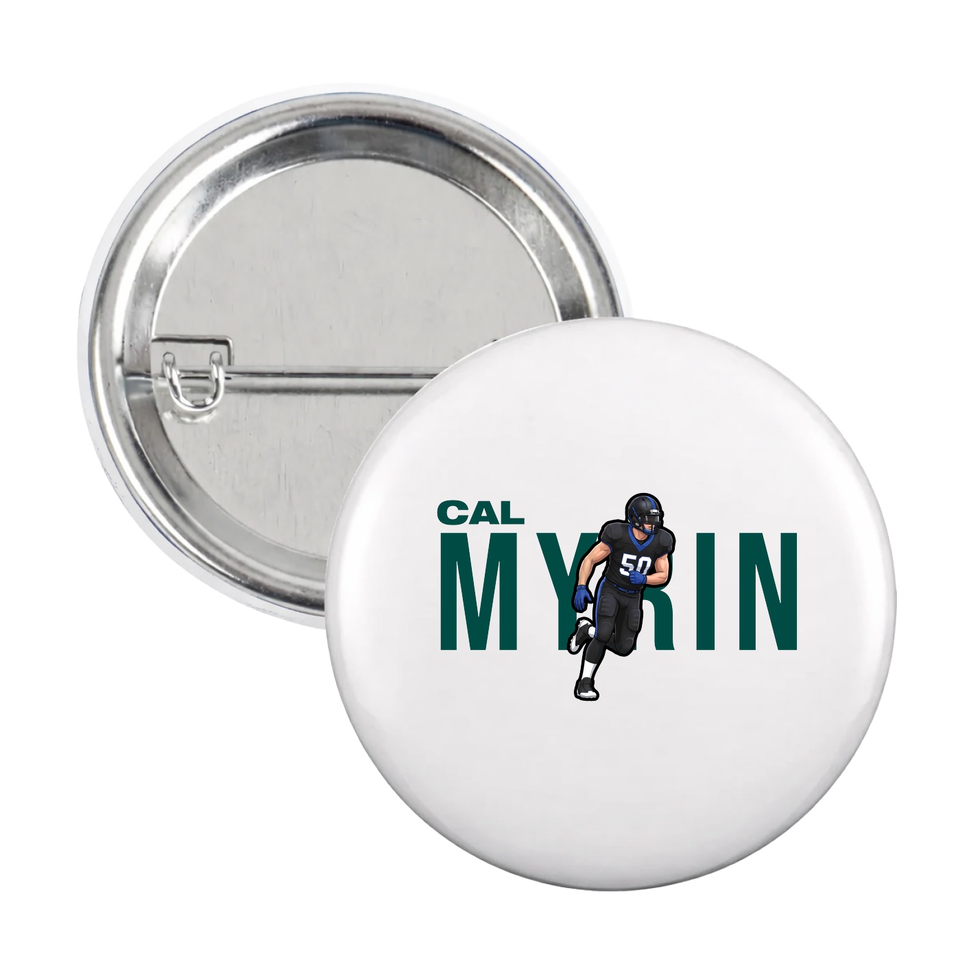 Game Day Button — Player Name in White