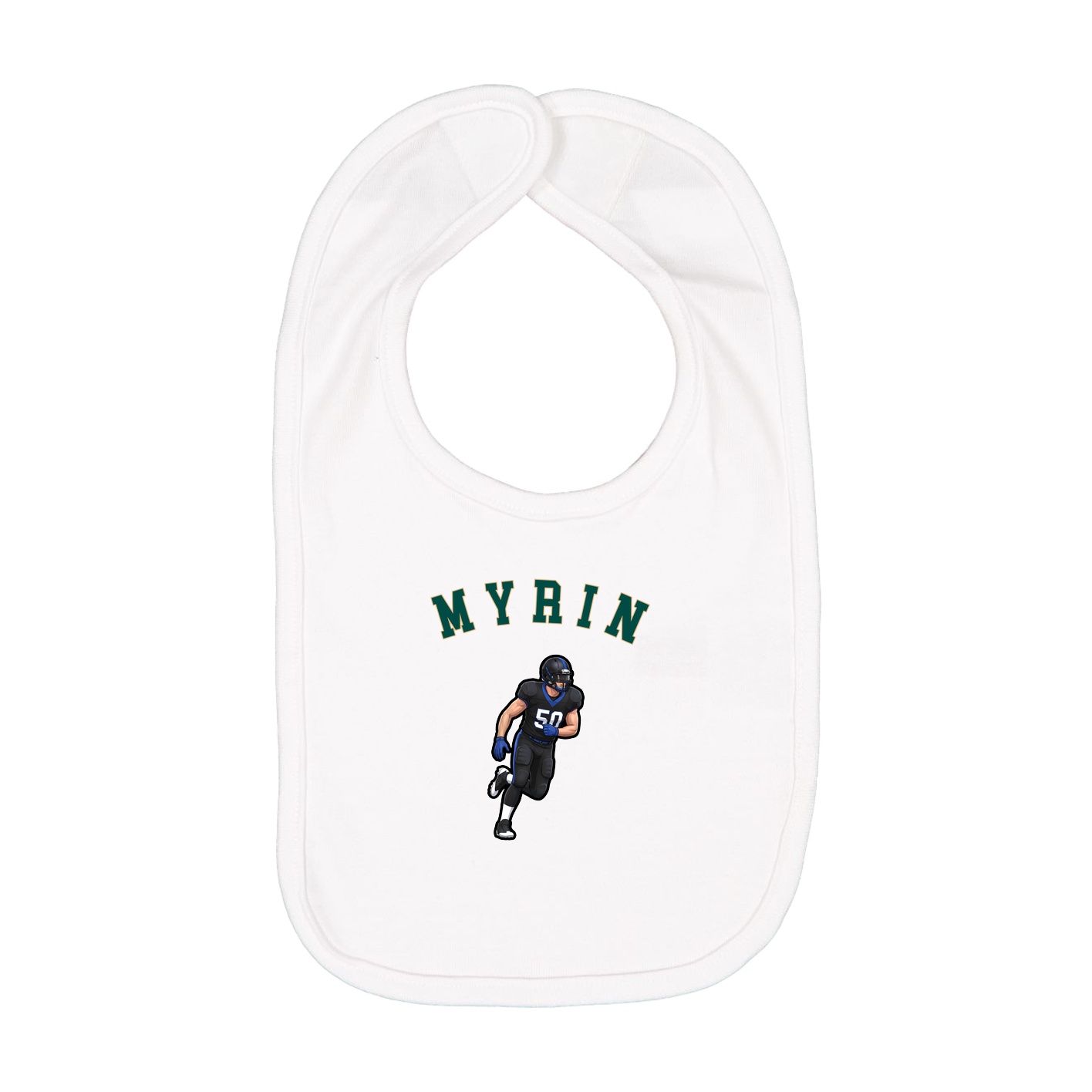 Infant Bib — Shirsey Arch in White