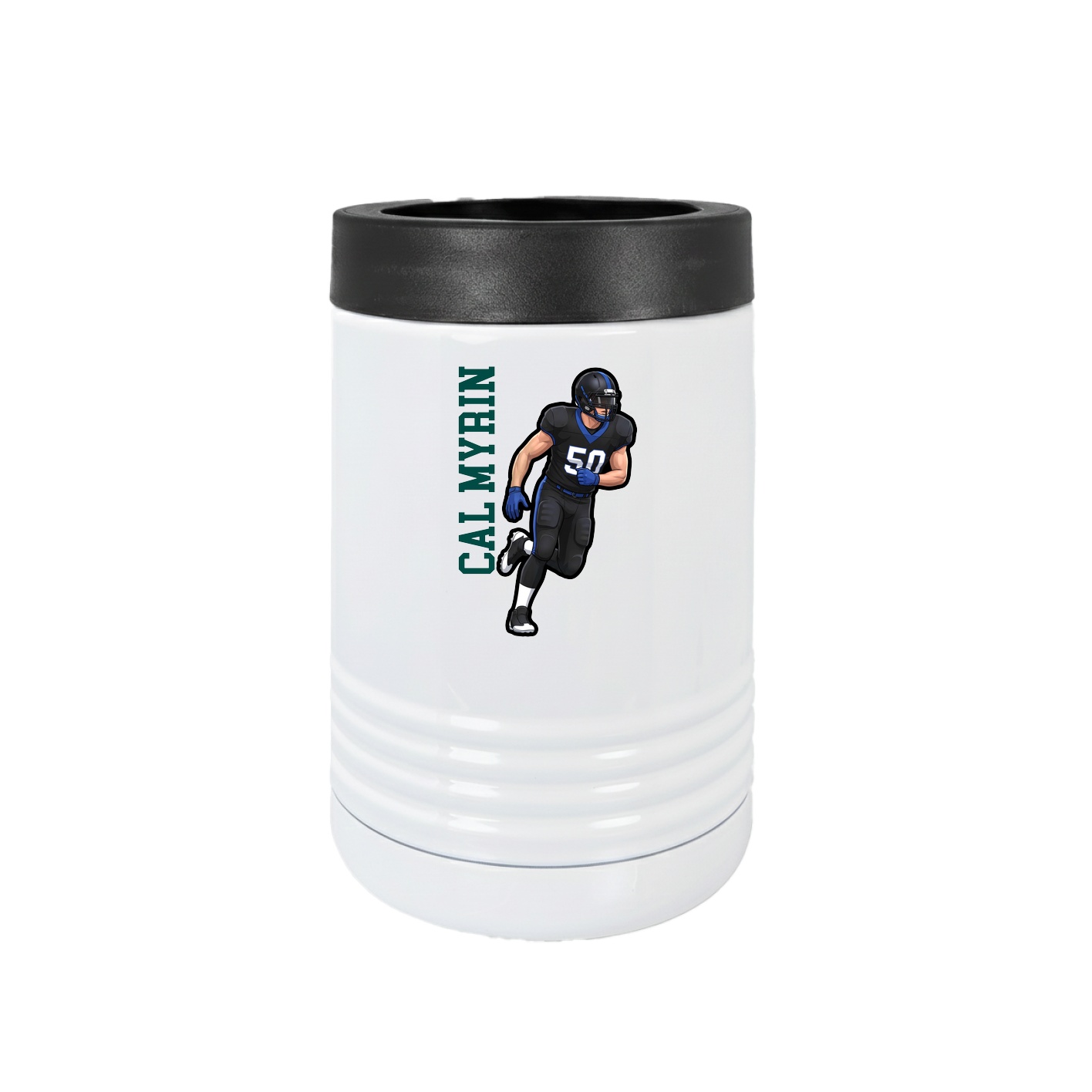 Beverage Holder — Name Vertical in White