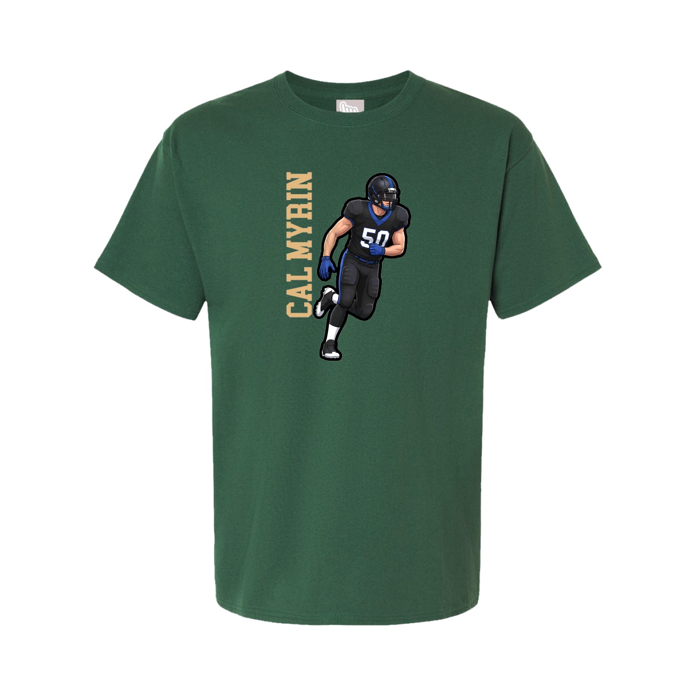 Tee — Name Vertical in Green