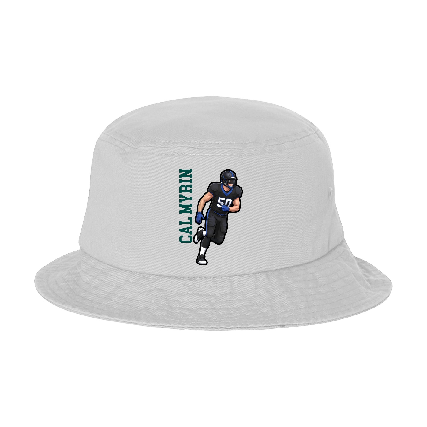 Bucket Cap — Name Vertical in White