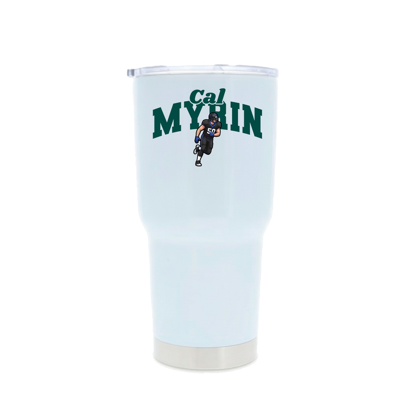 30oz Stainless Steel Tumbler — Signature Arch in White