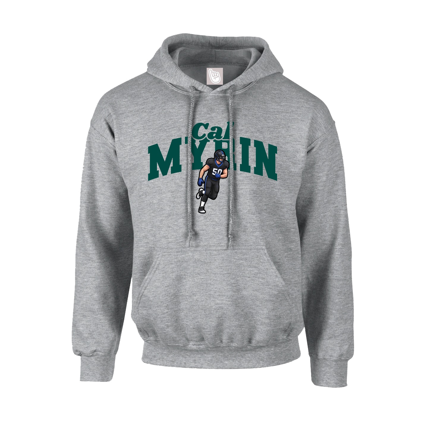 Youth Hoodie — Signature Arch in Grey