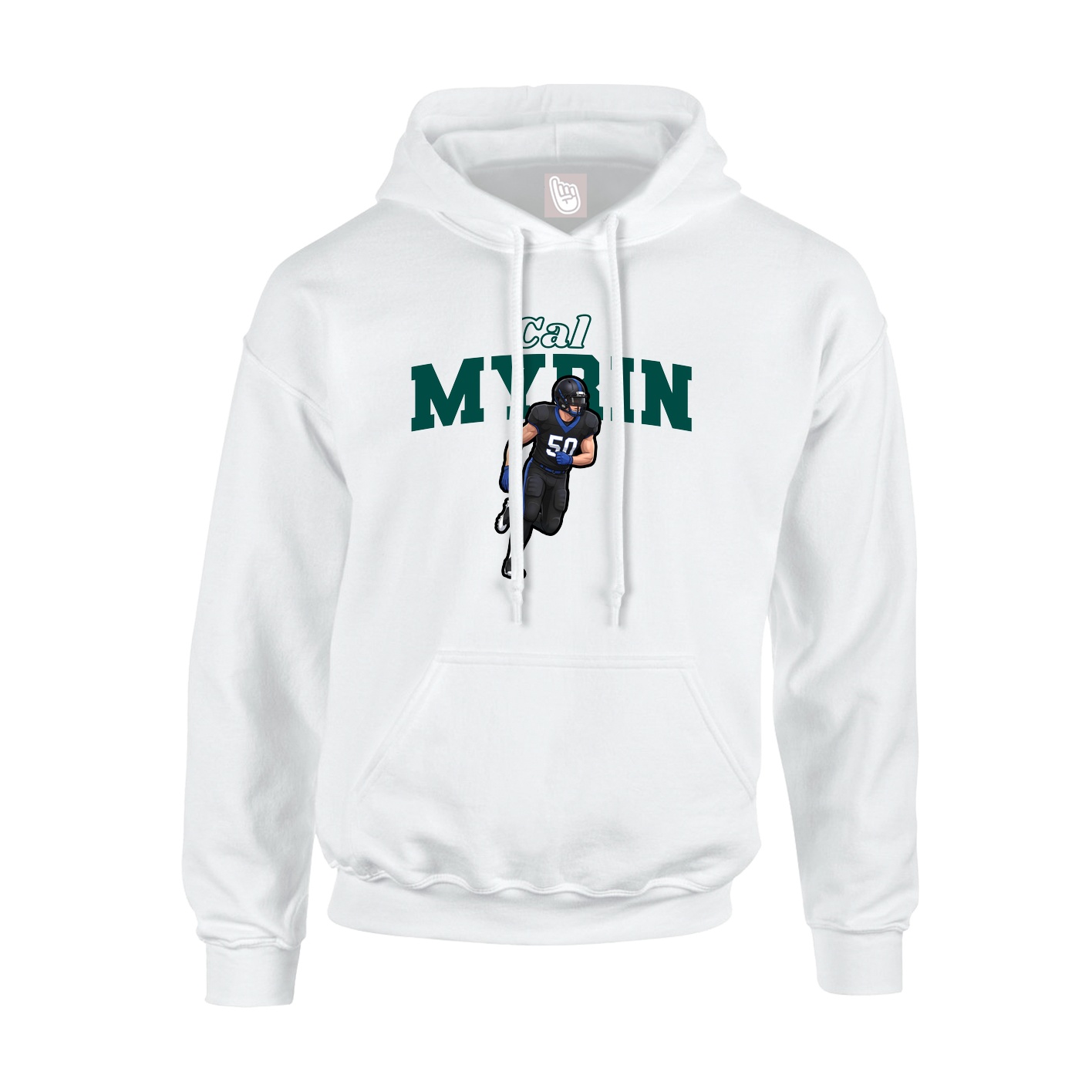 Hoodie — Name Arch in White