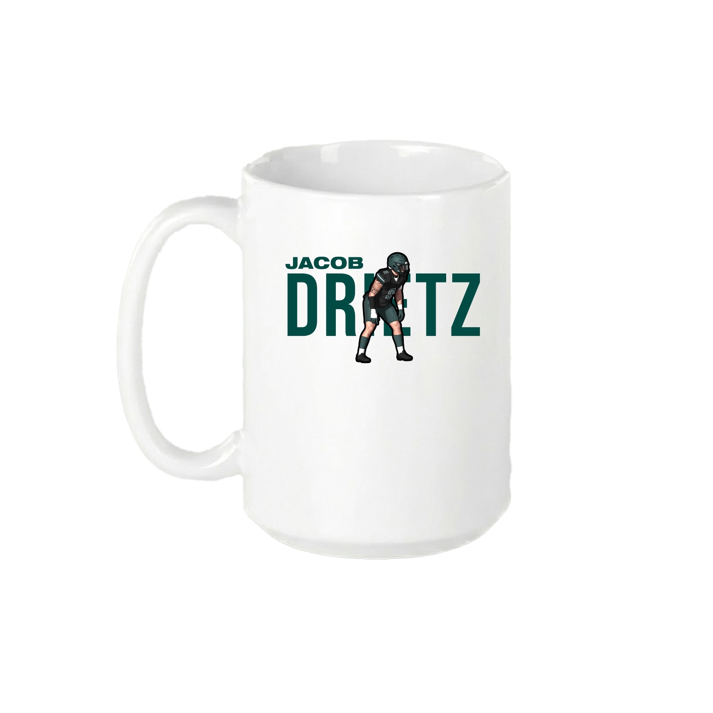 15oz Coffee Mug — Player Name in White