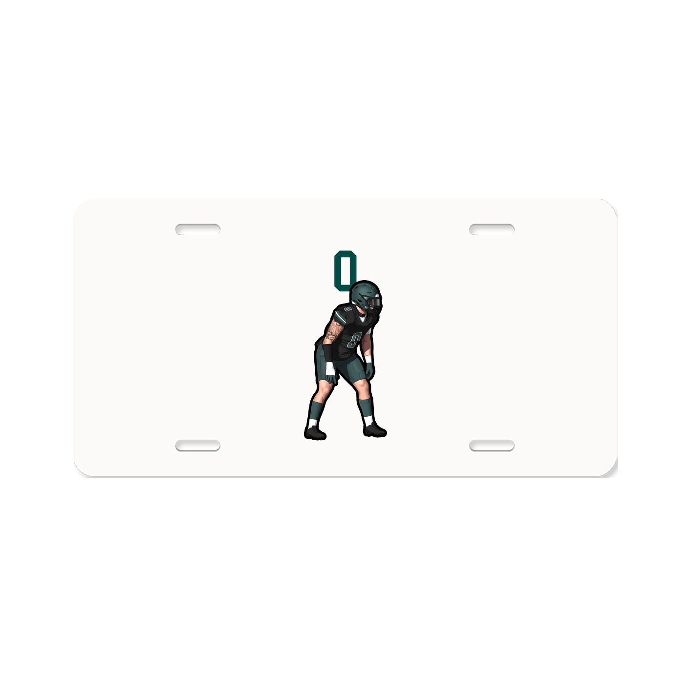 License Plate — Number Top in Classic