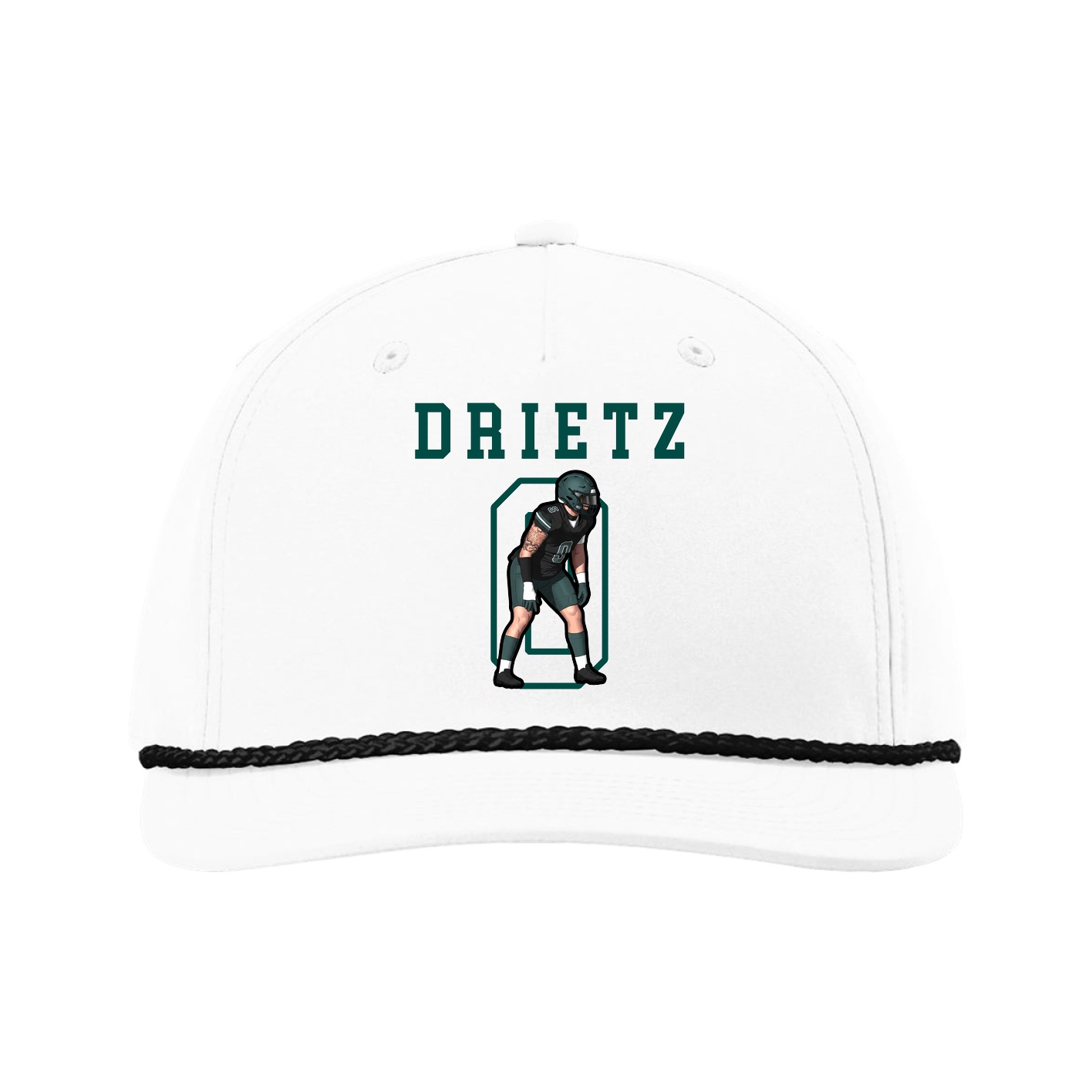 Five-Panel Classic Rope Cap — Shirsey in White