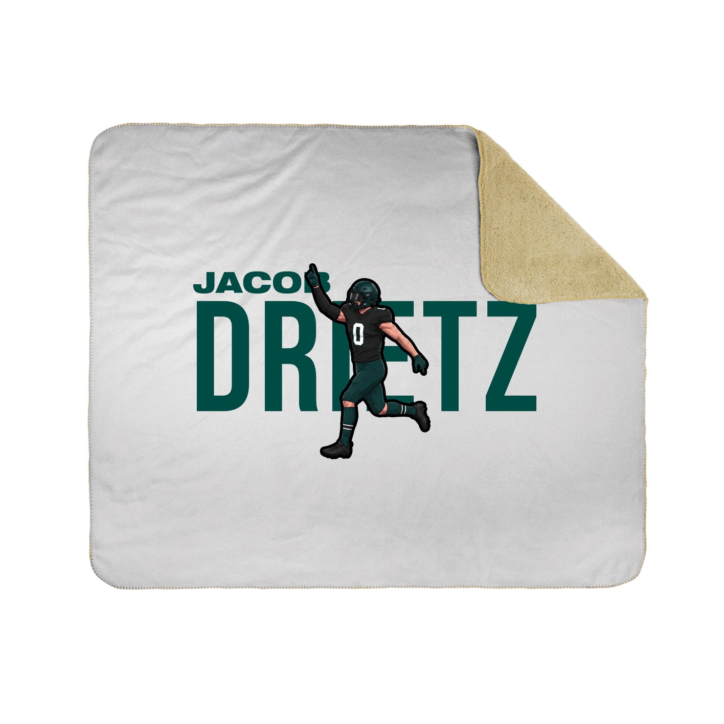 Throw Blanket — Player Name in White