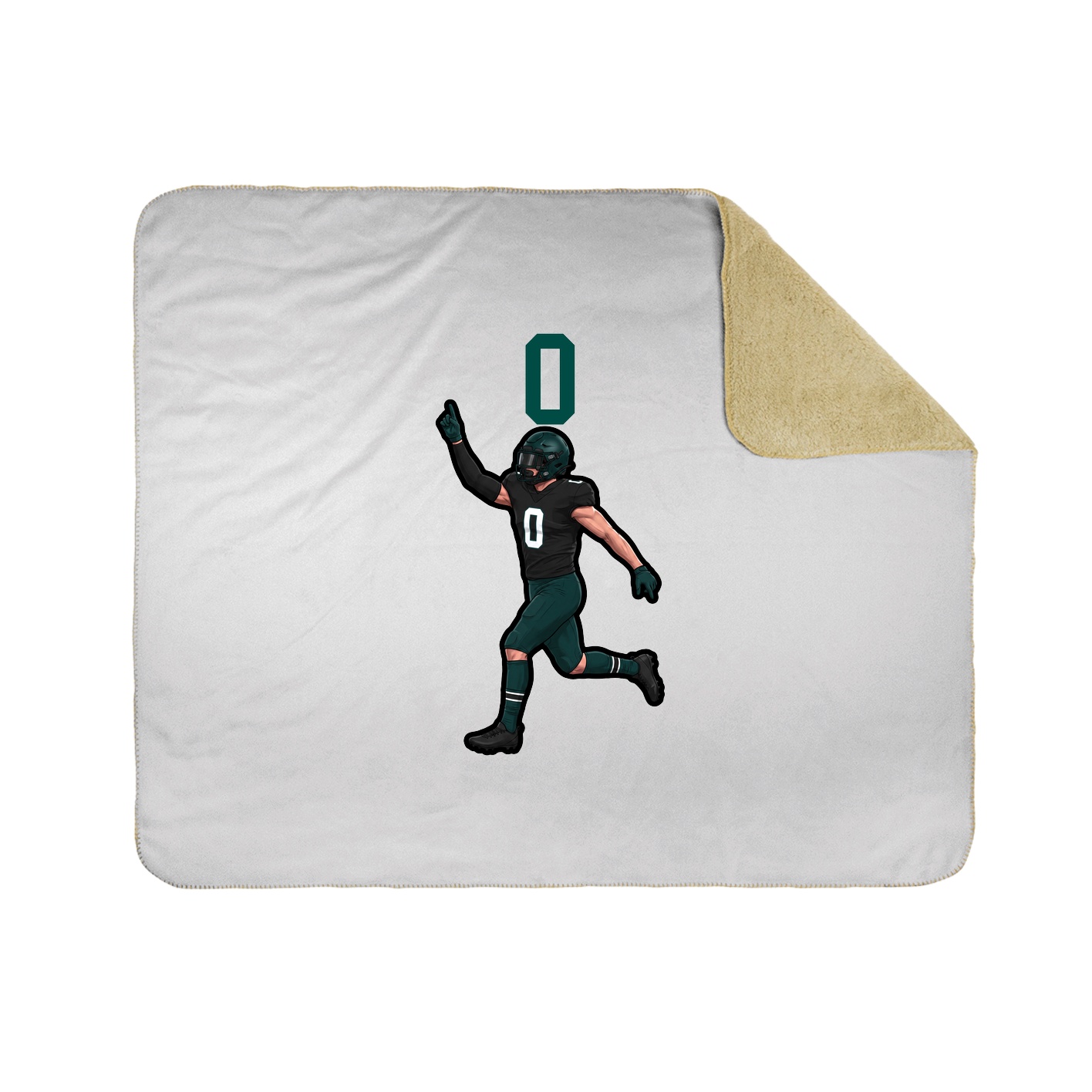 Throw Blanket — Number Top in White