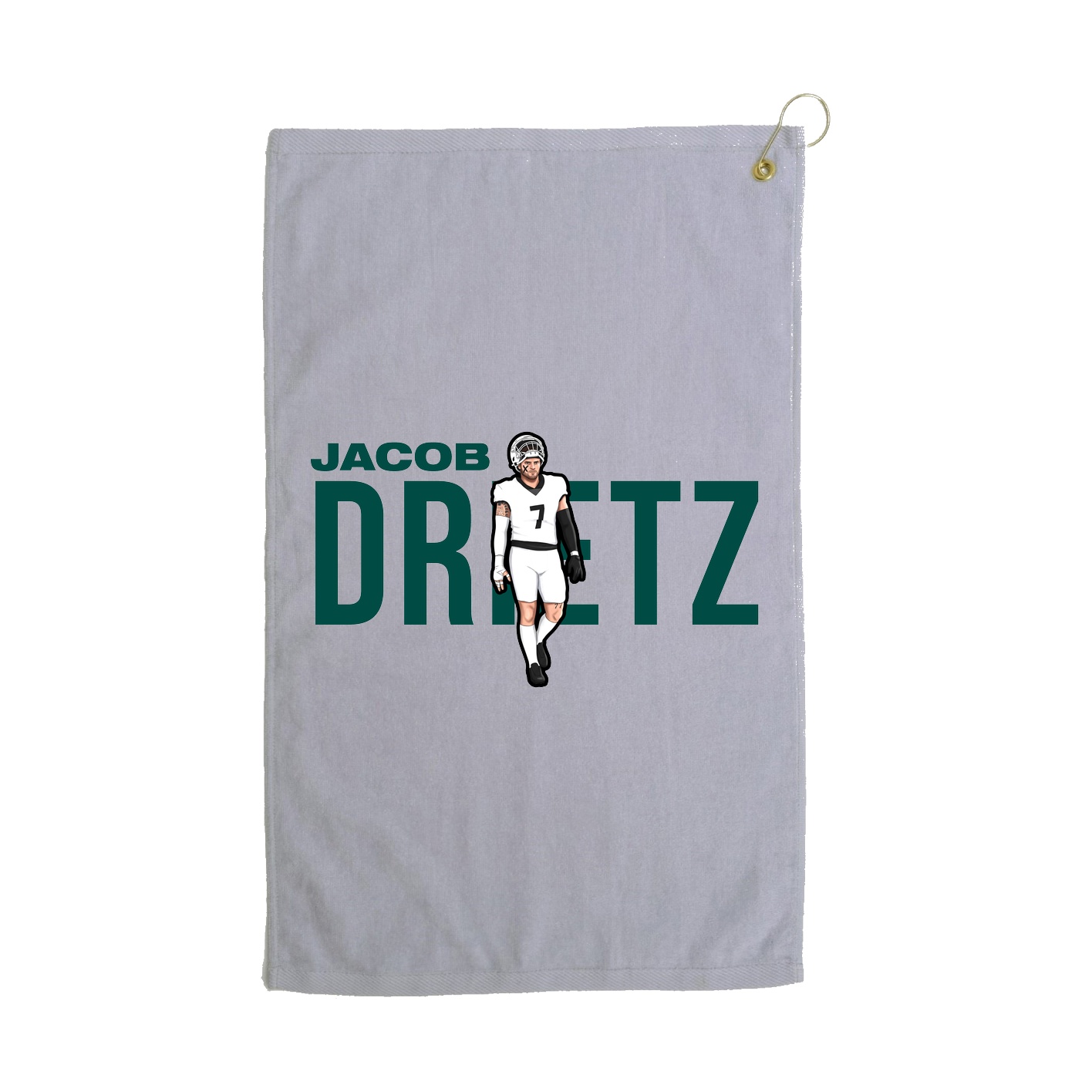 Golf Towel — Player Name in Grey