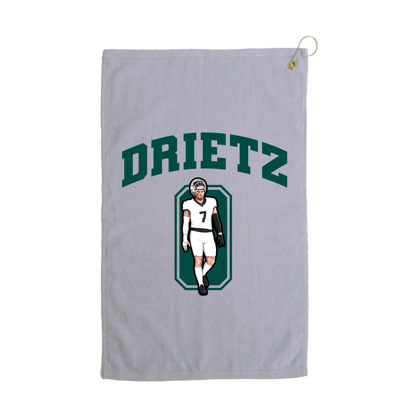 Golf Towel — Number in Grey