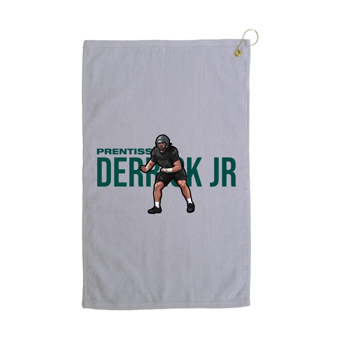 Golf Towel — Player Name in Grey