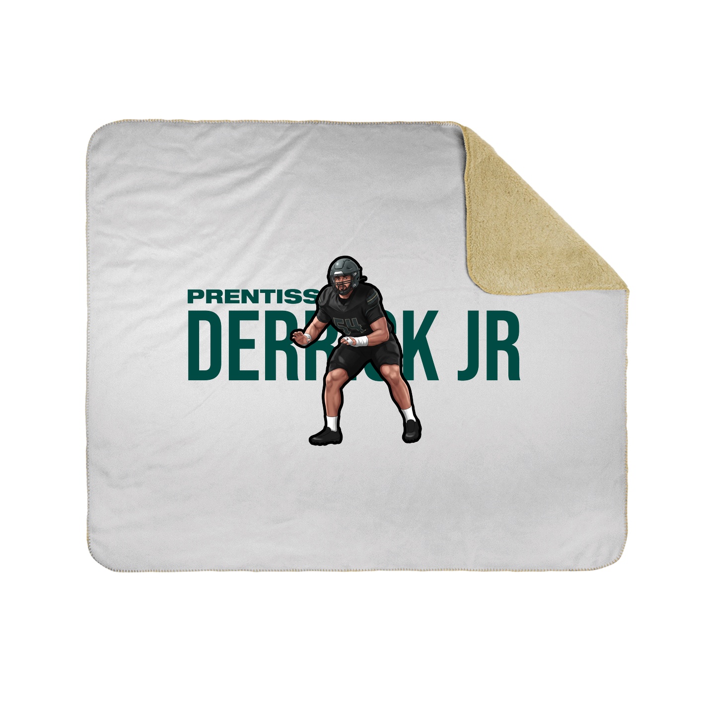 Throw Blanket — Player Name in White