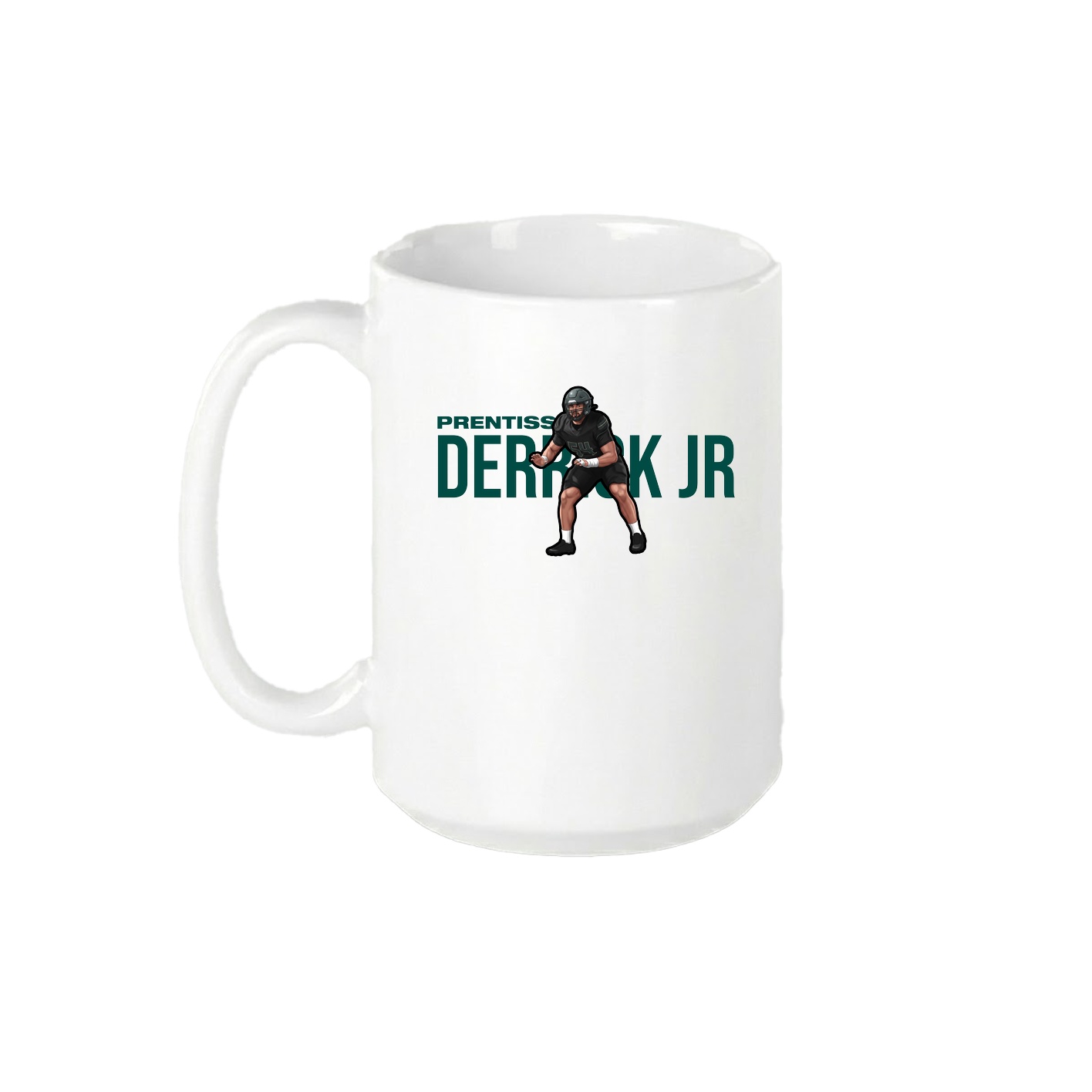 15oz Coffee Mug — Player Name in White