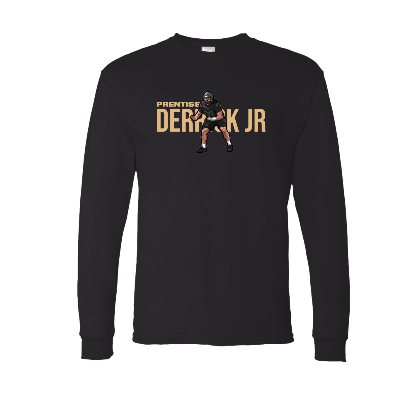 Long Sleeve Tee — Player Name in Black