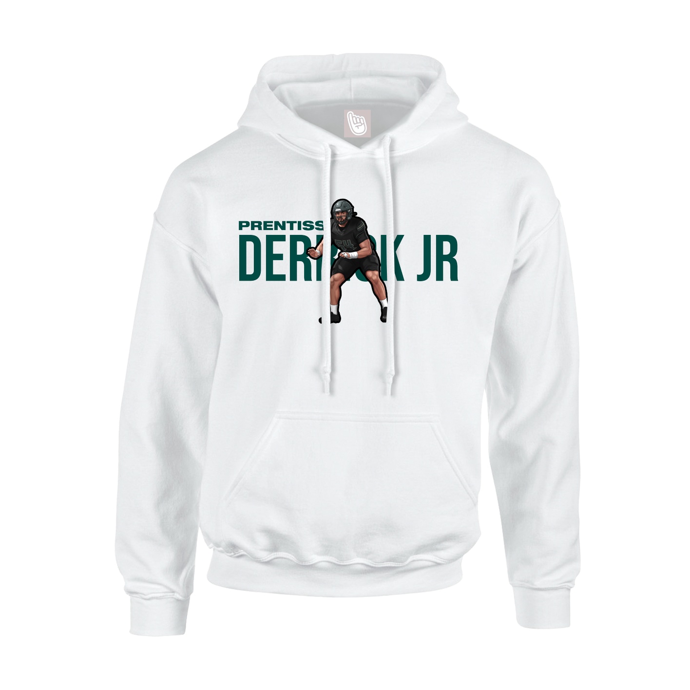 Youth Hoodie — Player Name in White
