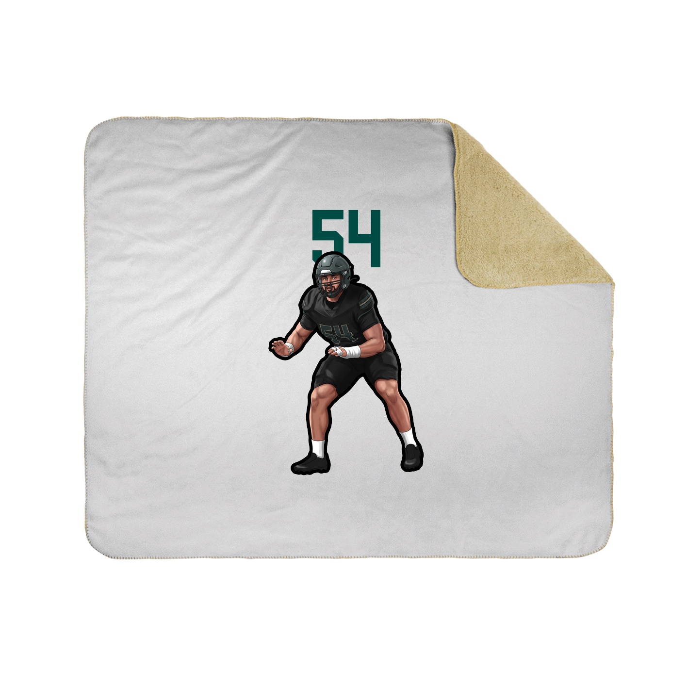 Throw Blanket — Number Top in White