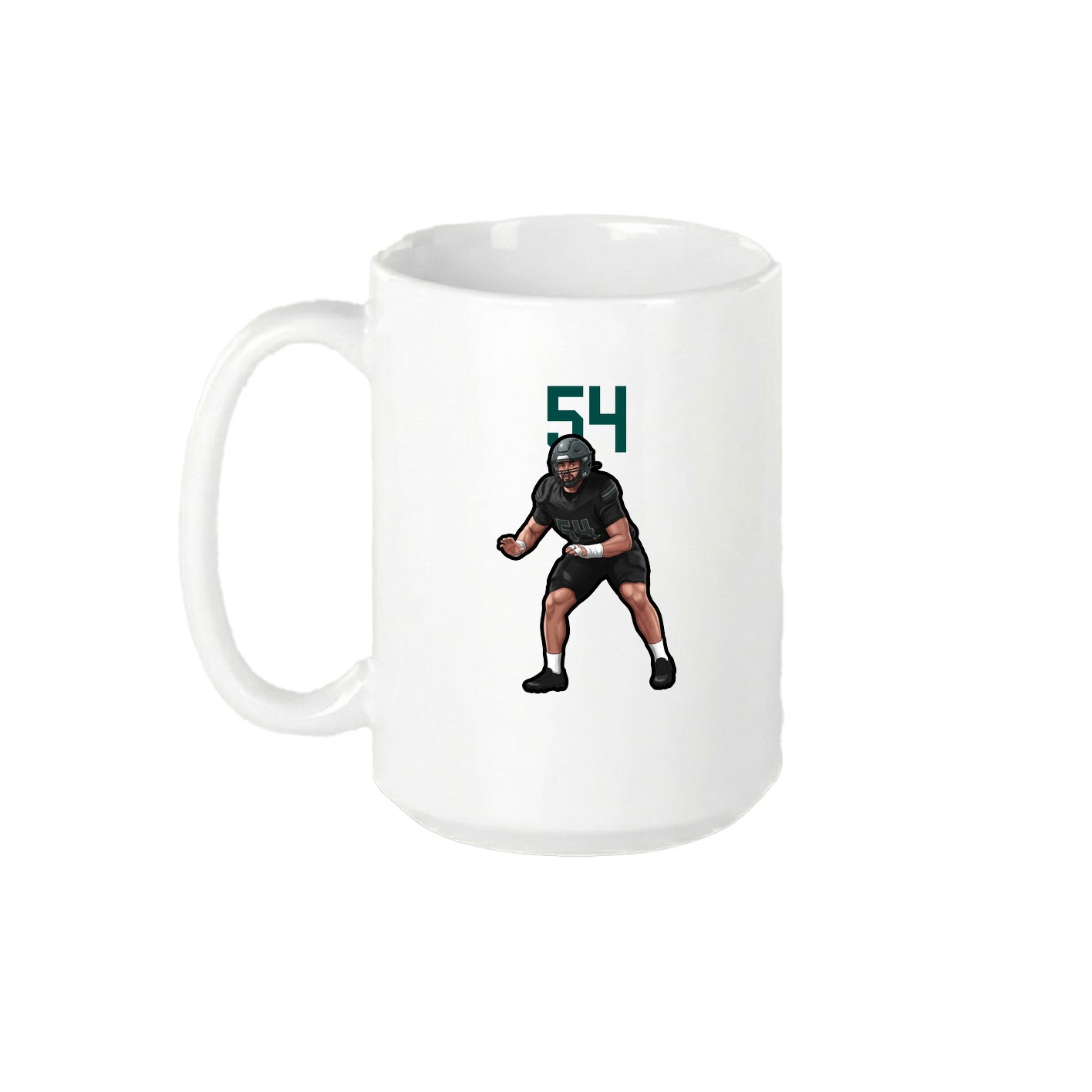 15oz Coffee Mug — Number Top in White