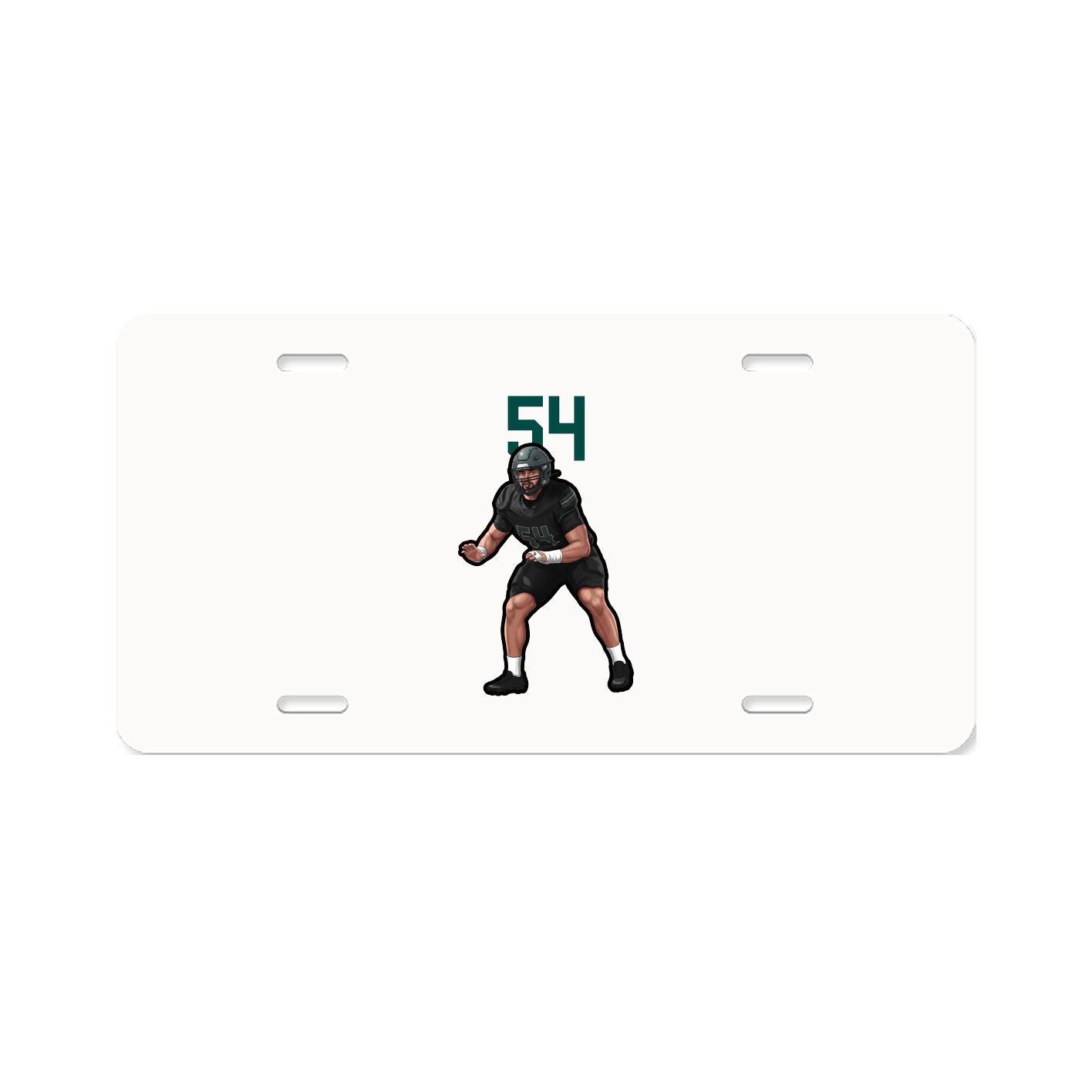 License Plate — Number Top in Classic