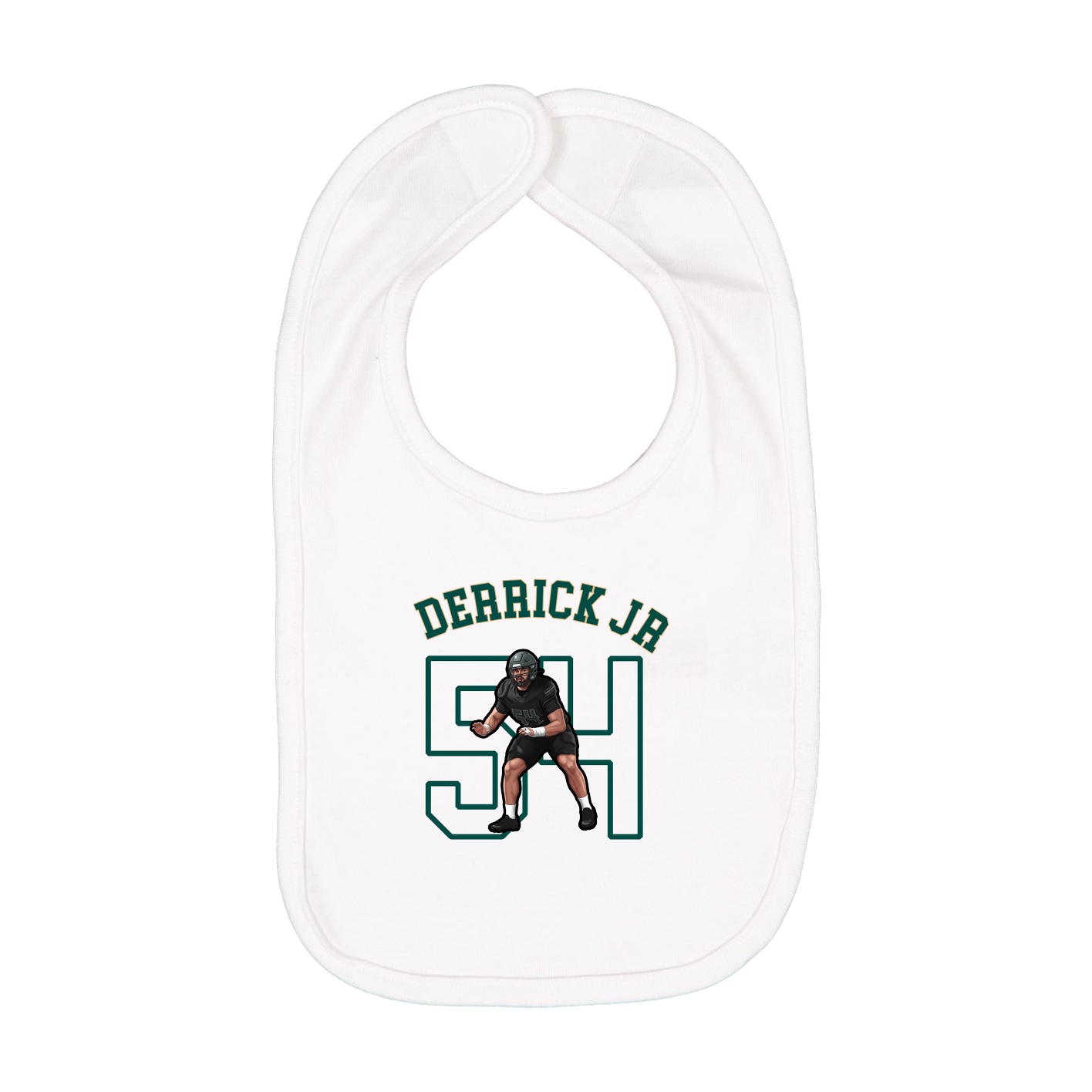 Infant Bib — Shirsey Arch in White