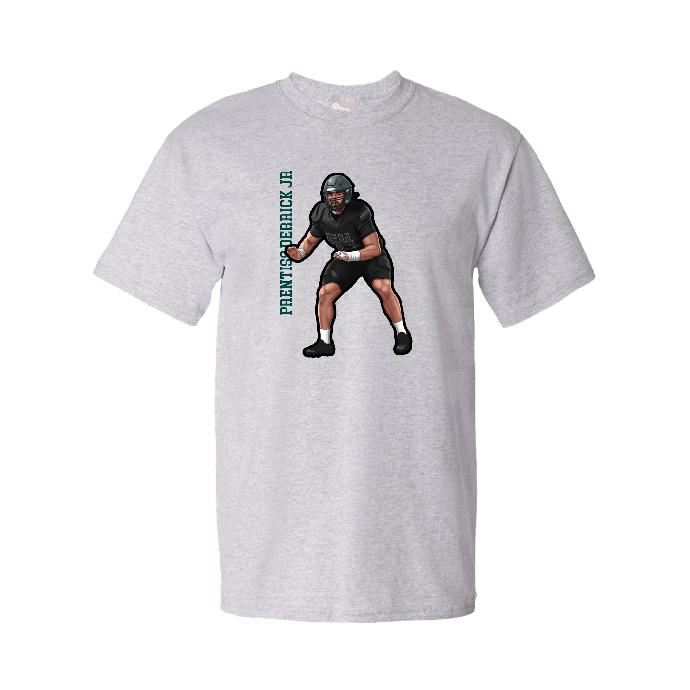Tee — Name Vertical in Grey
