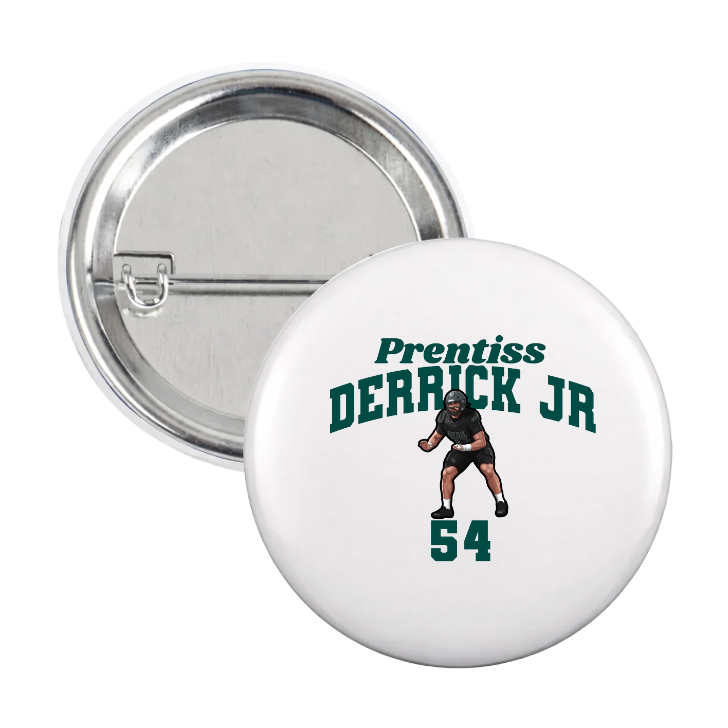 Game Day Button — Signature Arch in White