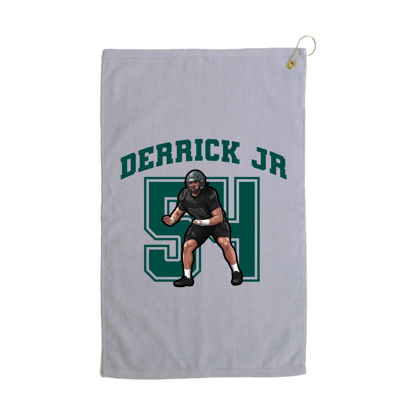 Golf Towel — Number in Grey