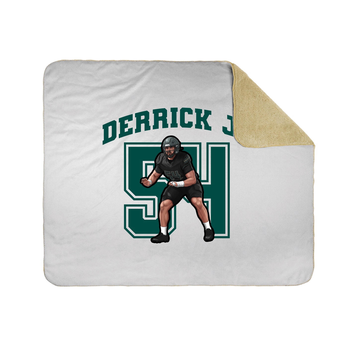 Throw Blanket — Number in White