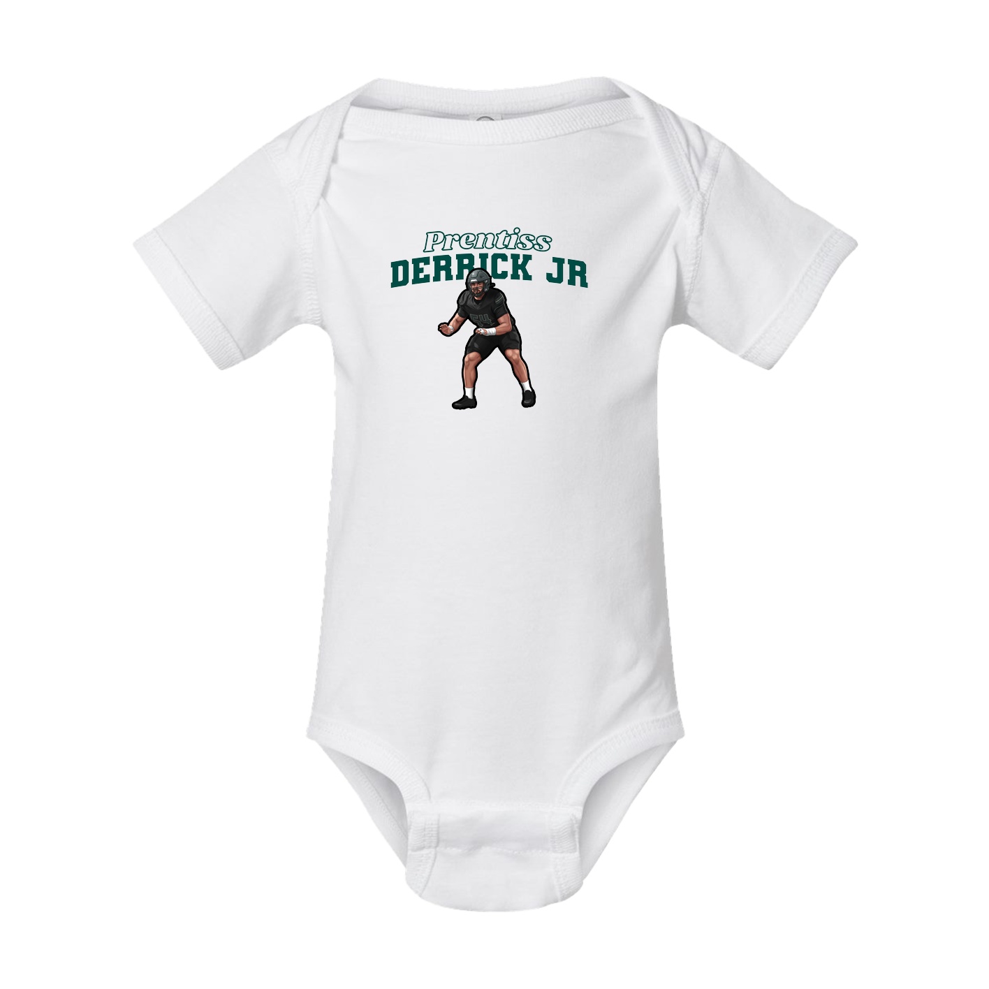 Baby Onesie — Name Arch in White