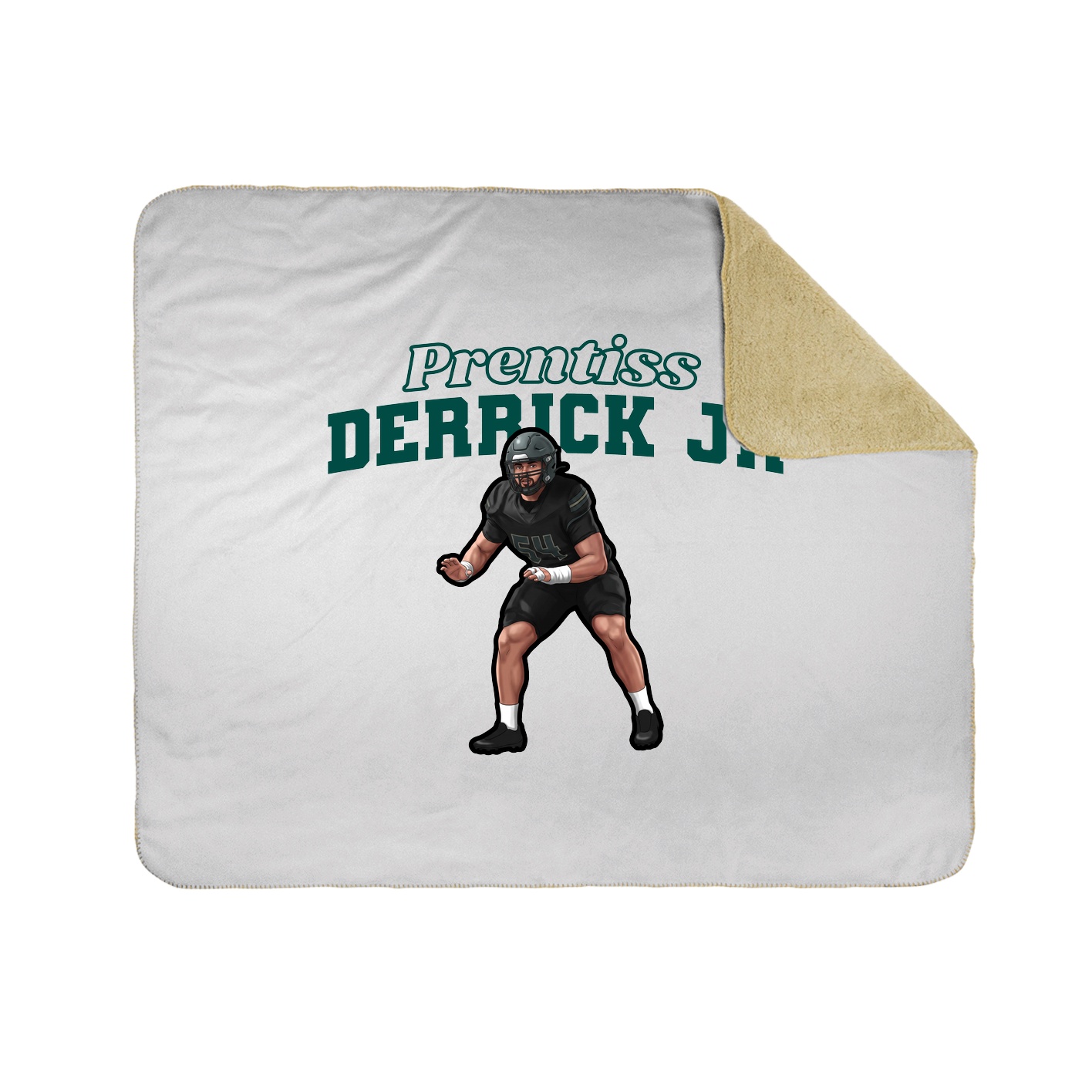 Throw Blanket — Name Arch in White