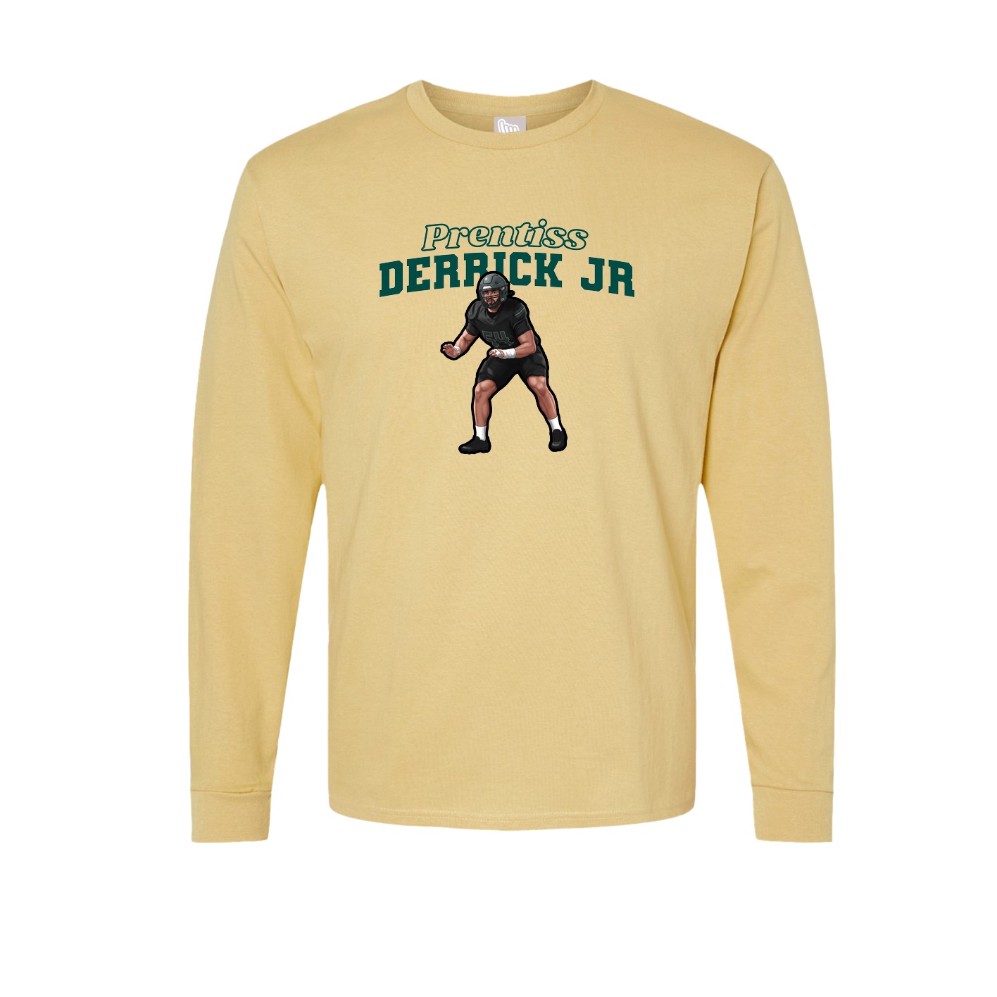 Long Sleeve Tee — Name Arch in Vegas Gold