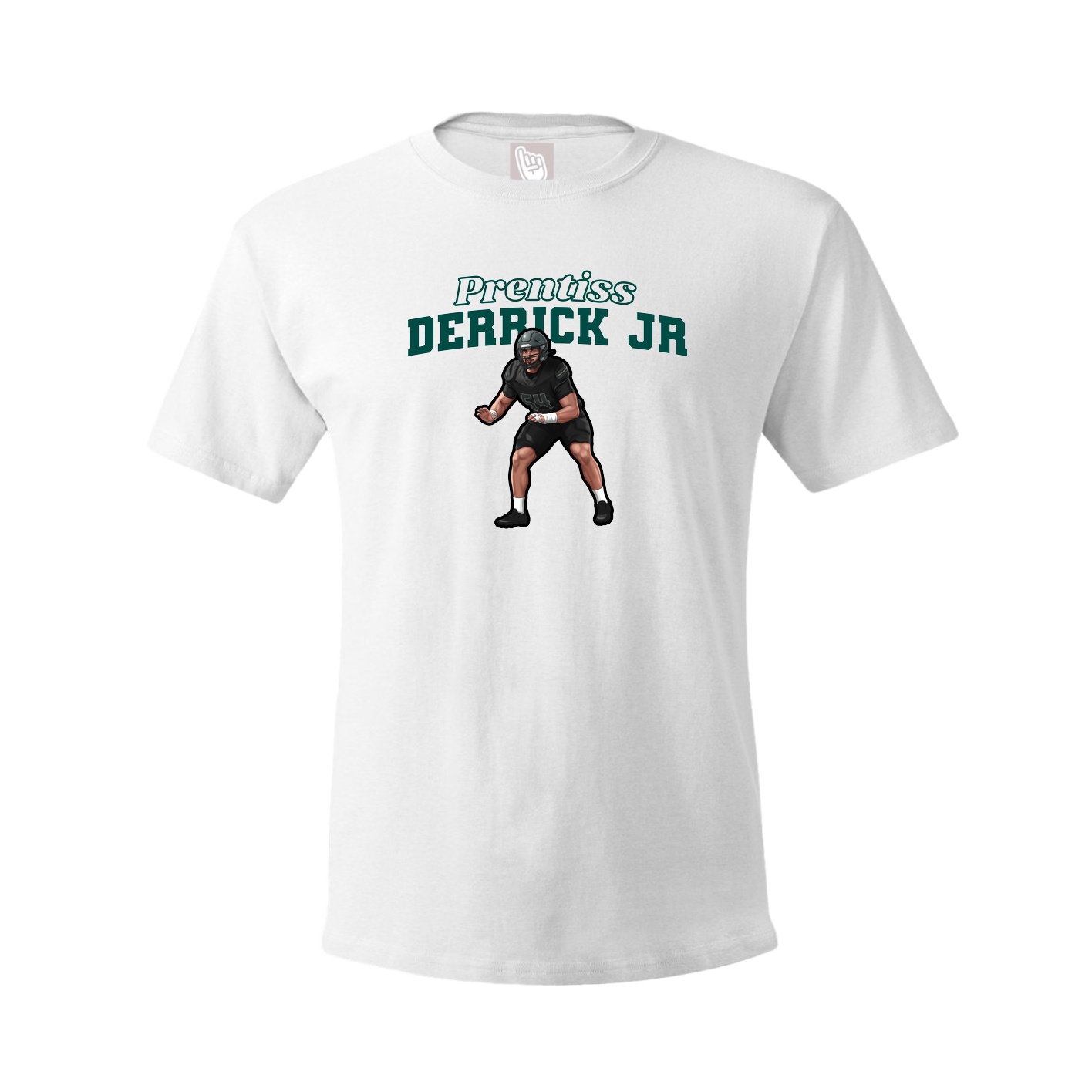 Youth Tee — Name Arch in White