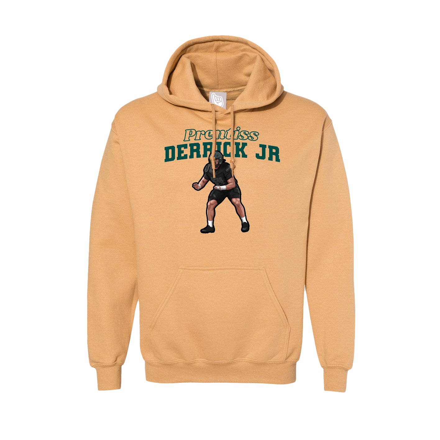 Hoodie — Name Arch in Vegas Gold