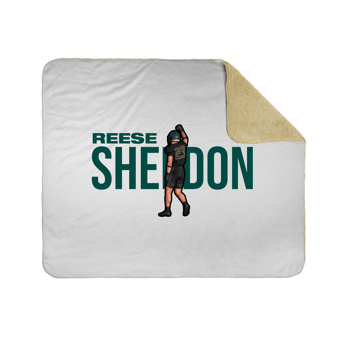 Throw Blanket — Player Name in White