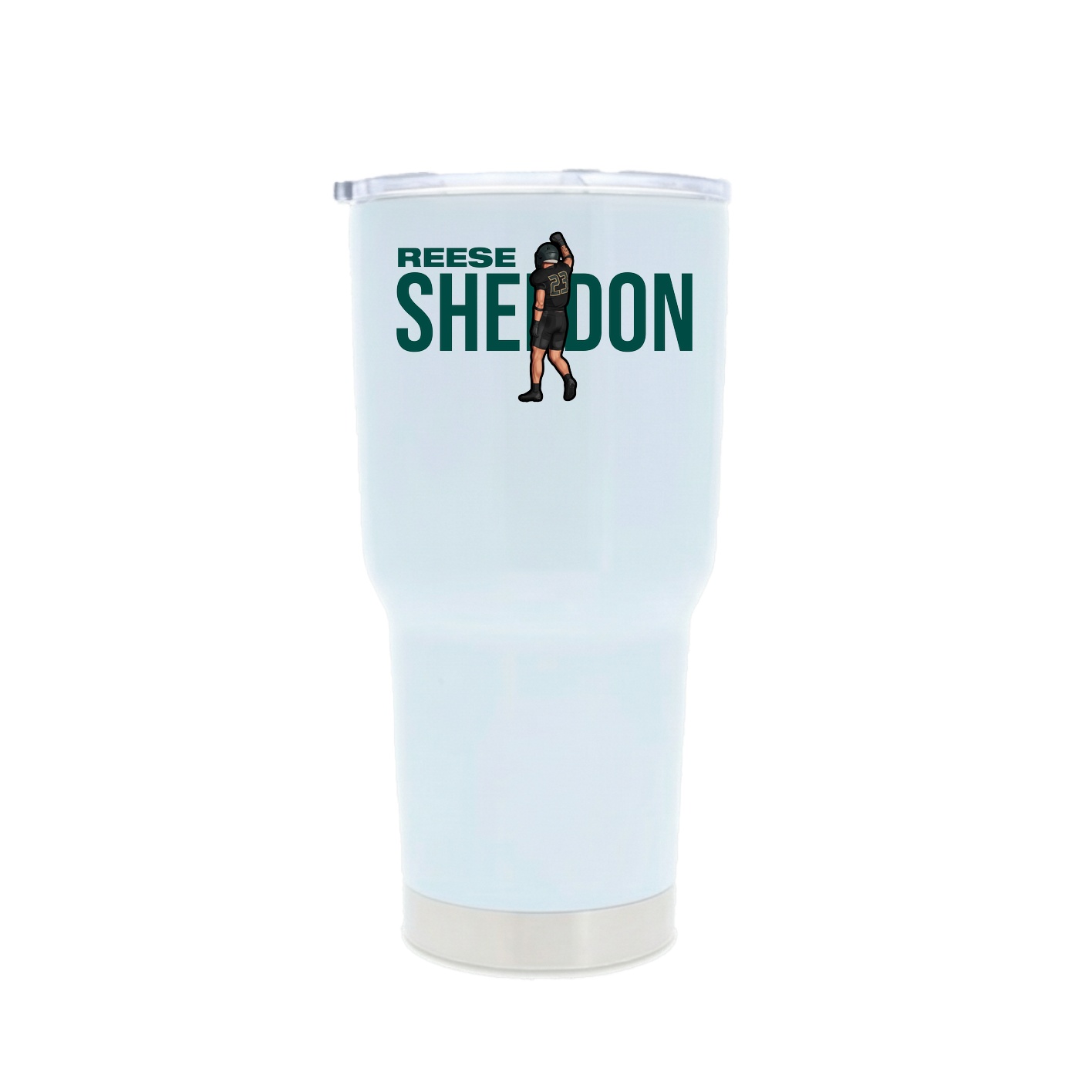 30oz Stainless Steel Tumbler — Player Name in White